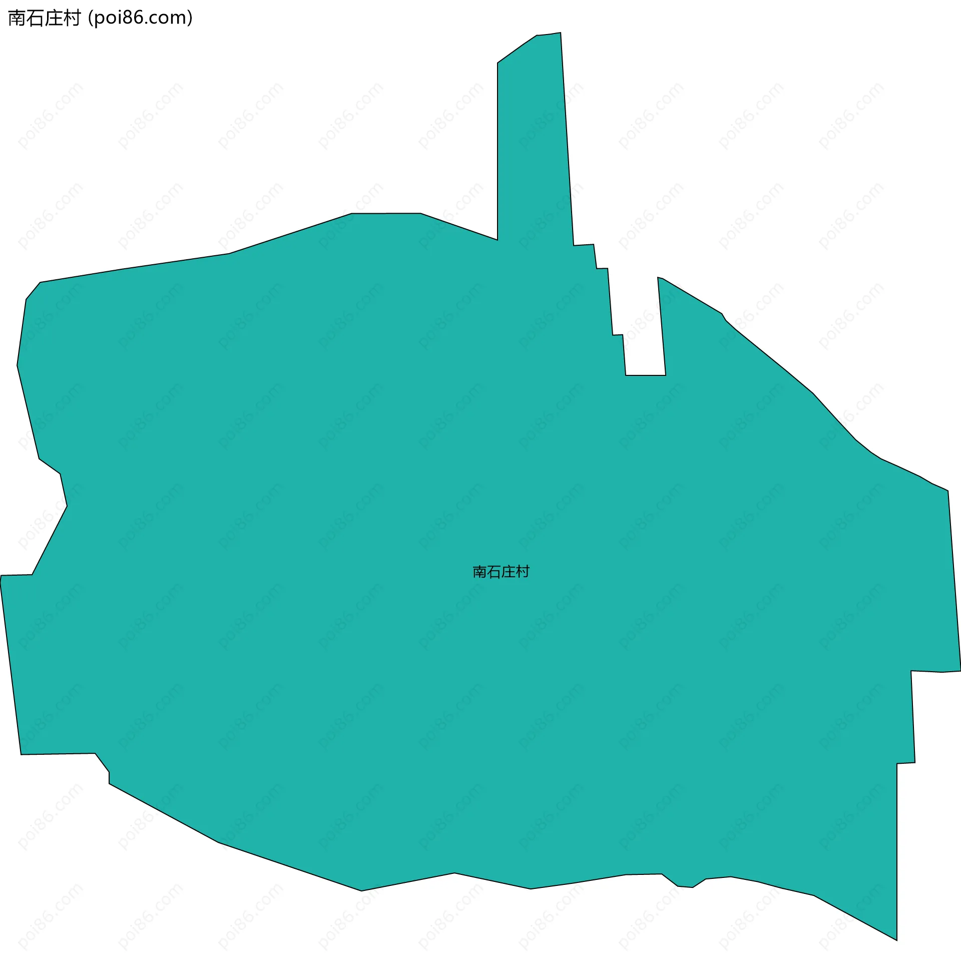 南石庄村边界地图