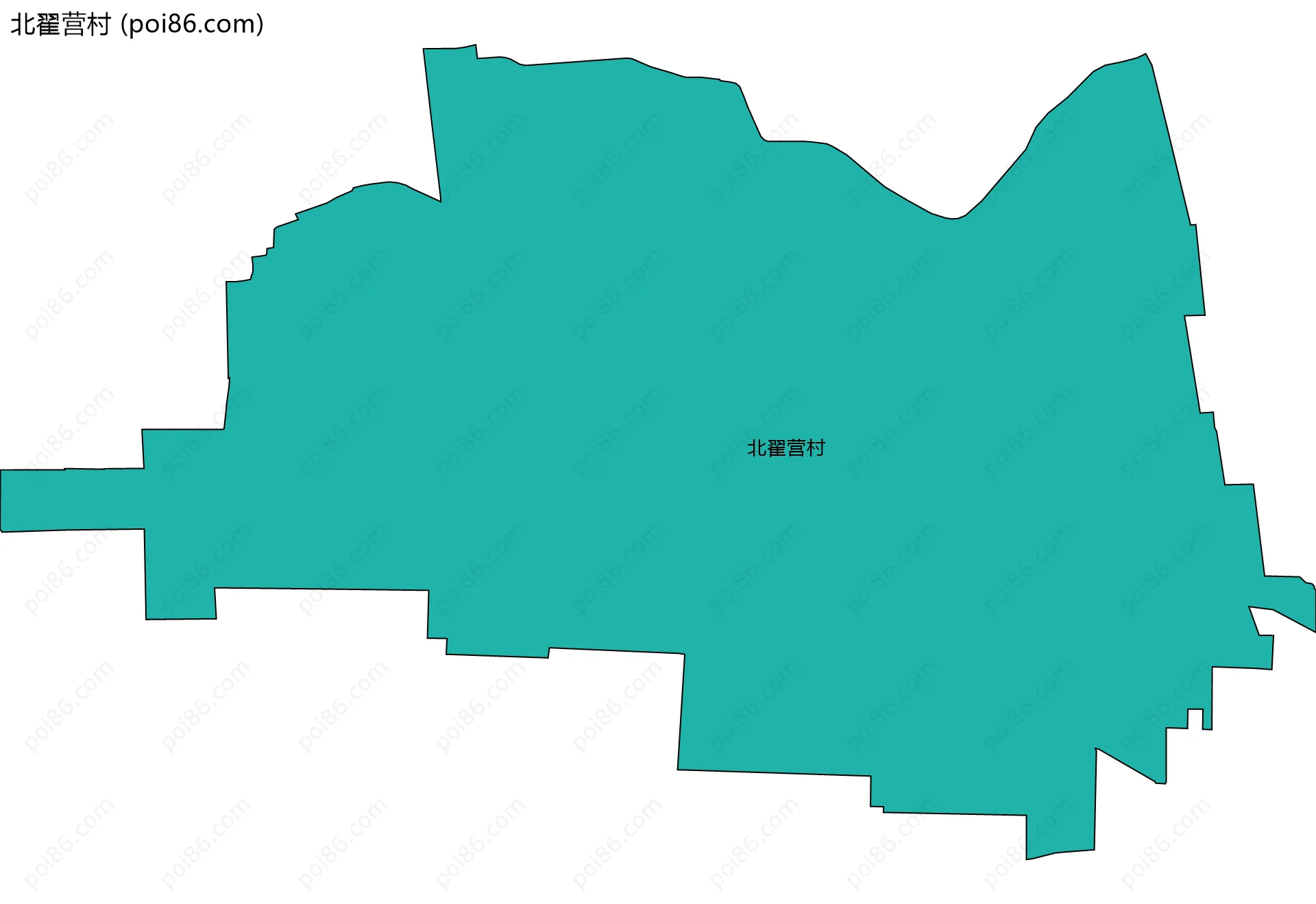 北翟营村边界地图