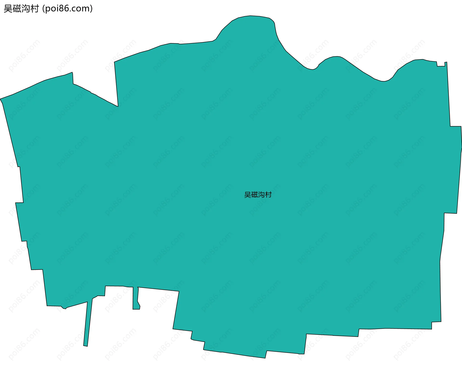 吴磁沟村边界地图