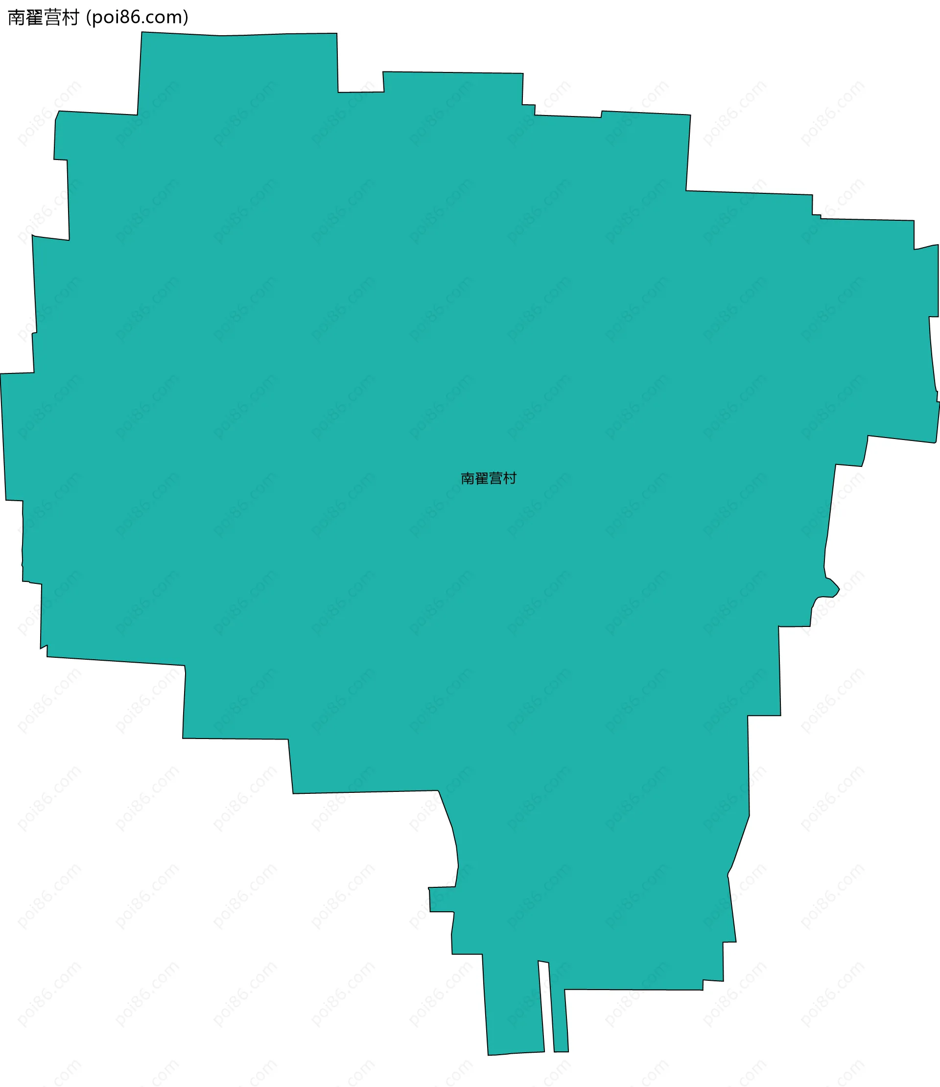 南翟营村边界地图