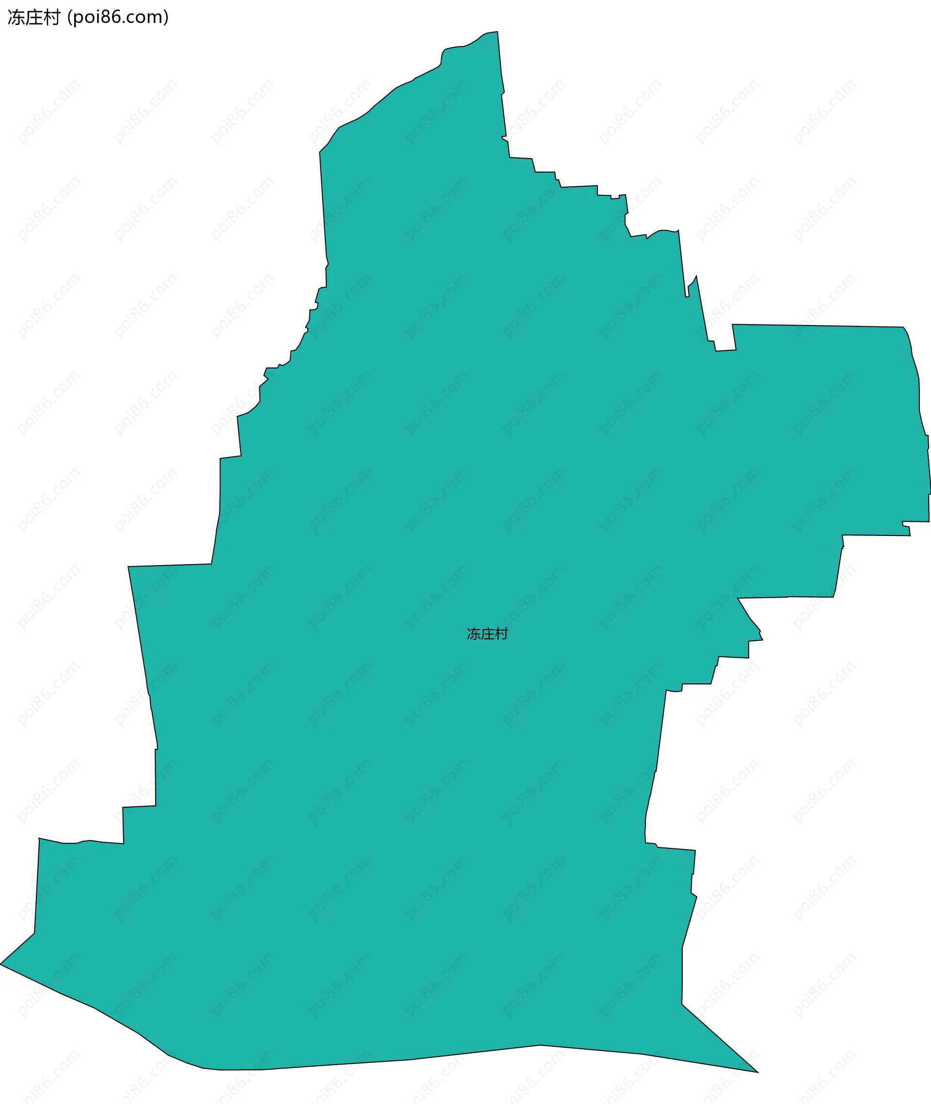 冻庄村边界地图