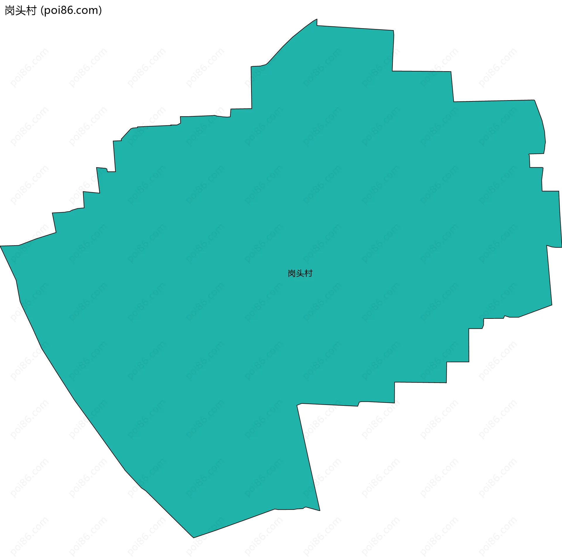 岗头村边界地图