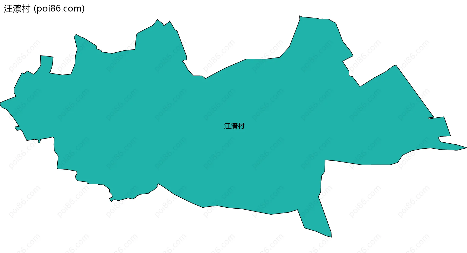 汪潦村边界地图