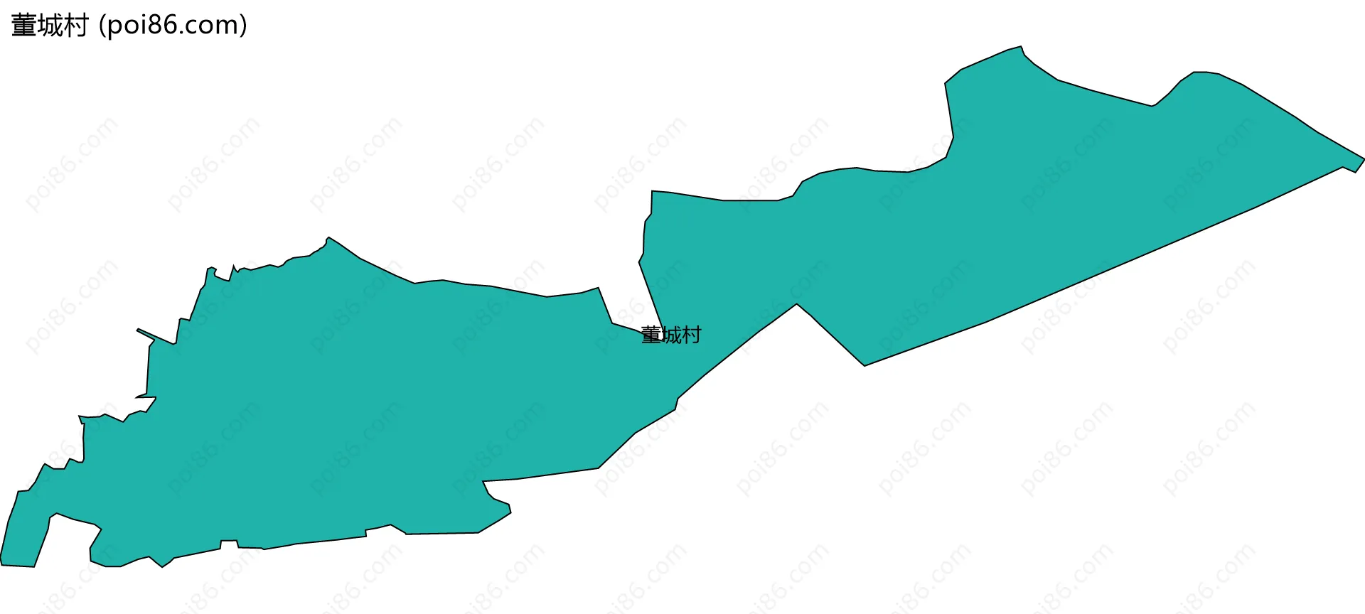 董城村边界地图