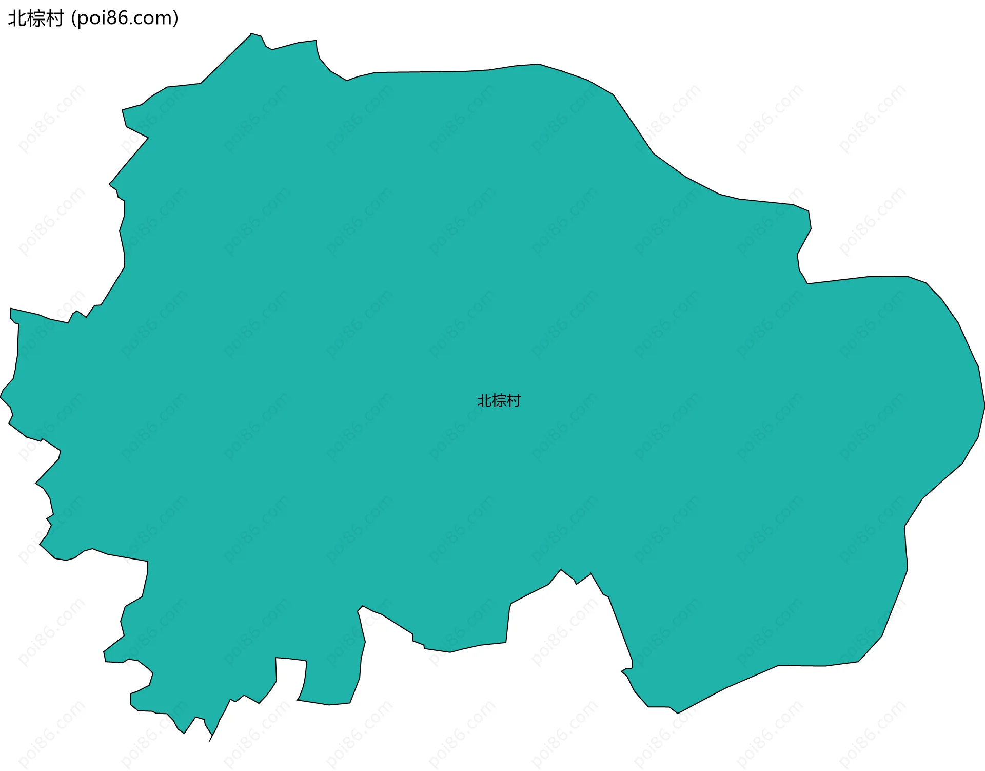 北棕村边界地图