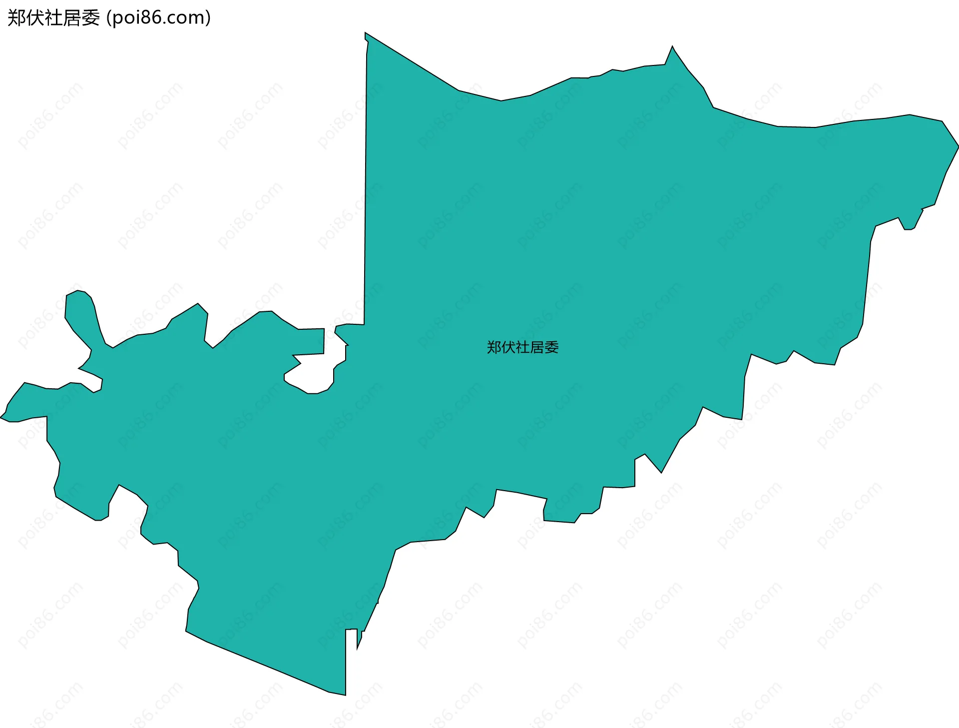 郑伏社居委边界地图