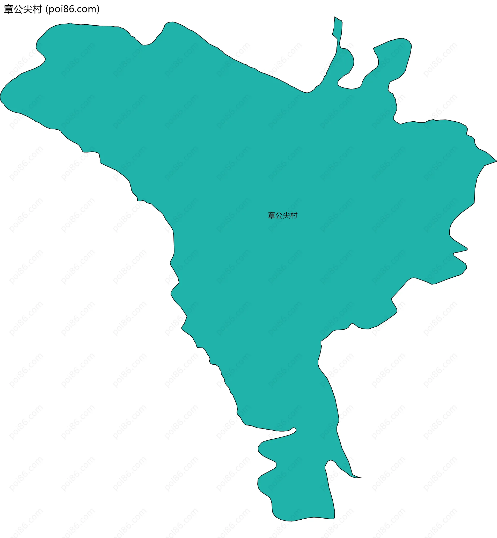 章公尖村边界地图