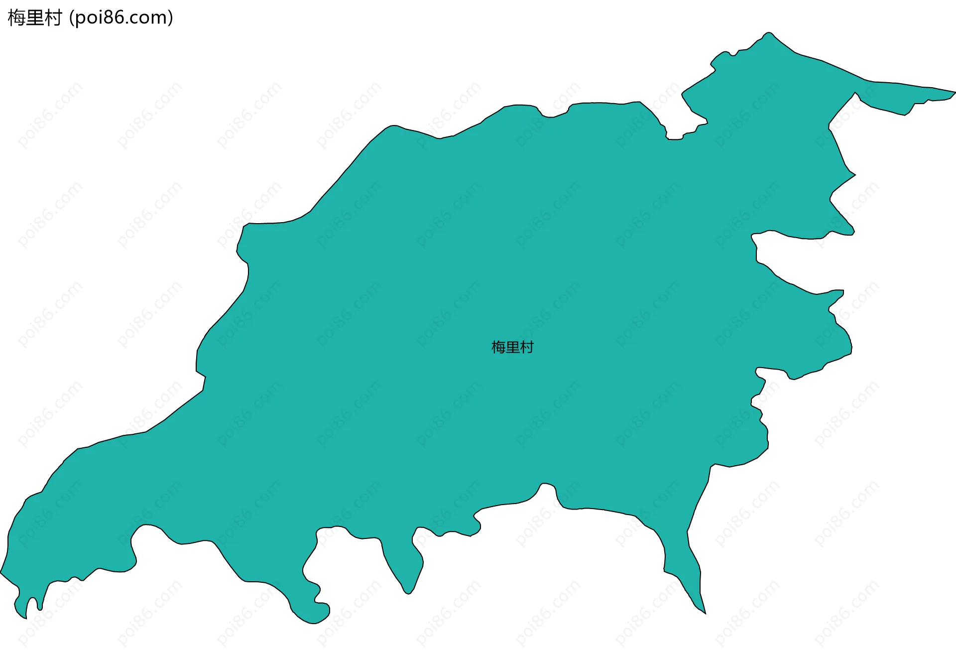 梅里村边界地图