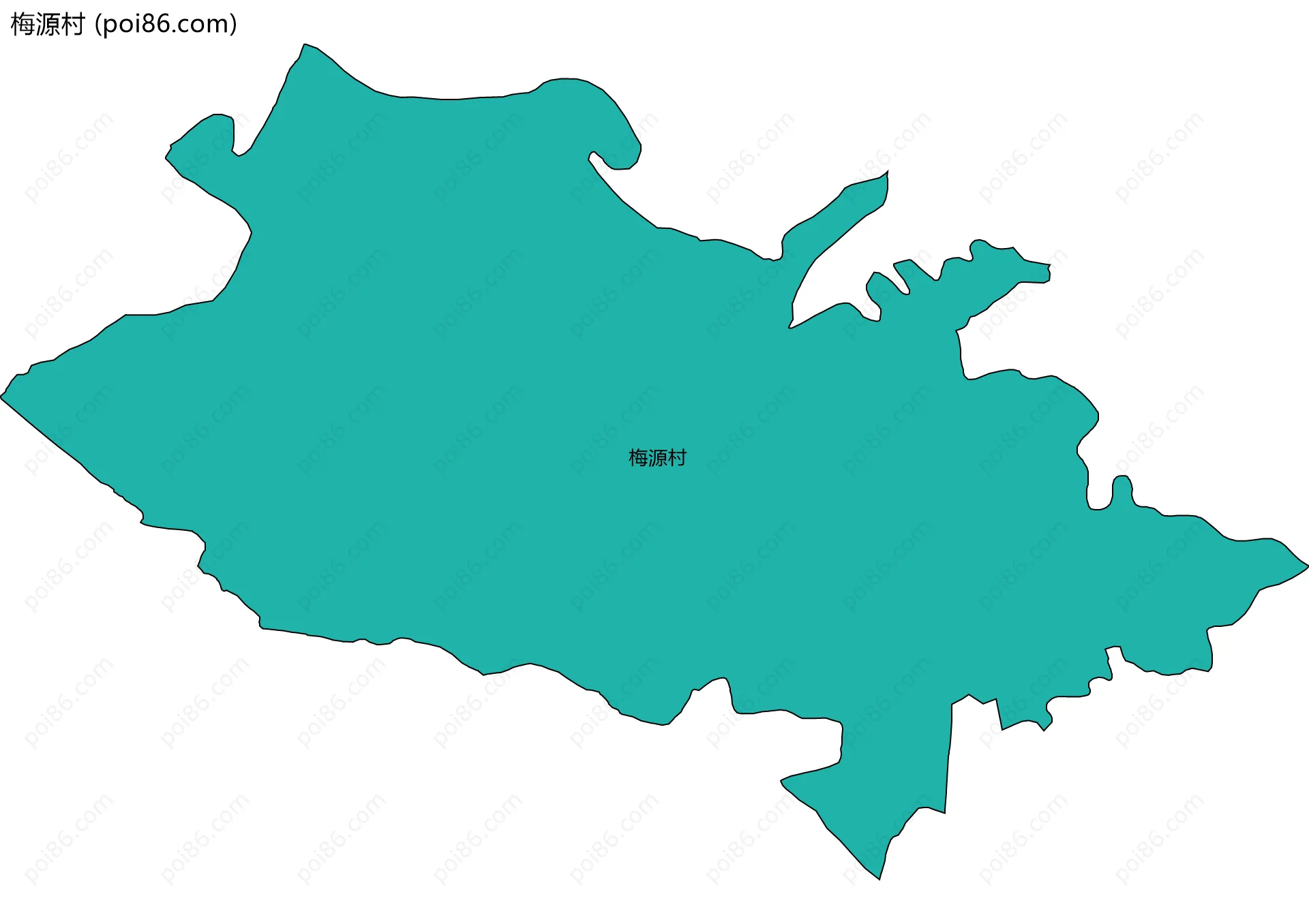 梅源村边界地图