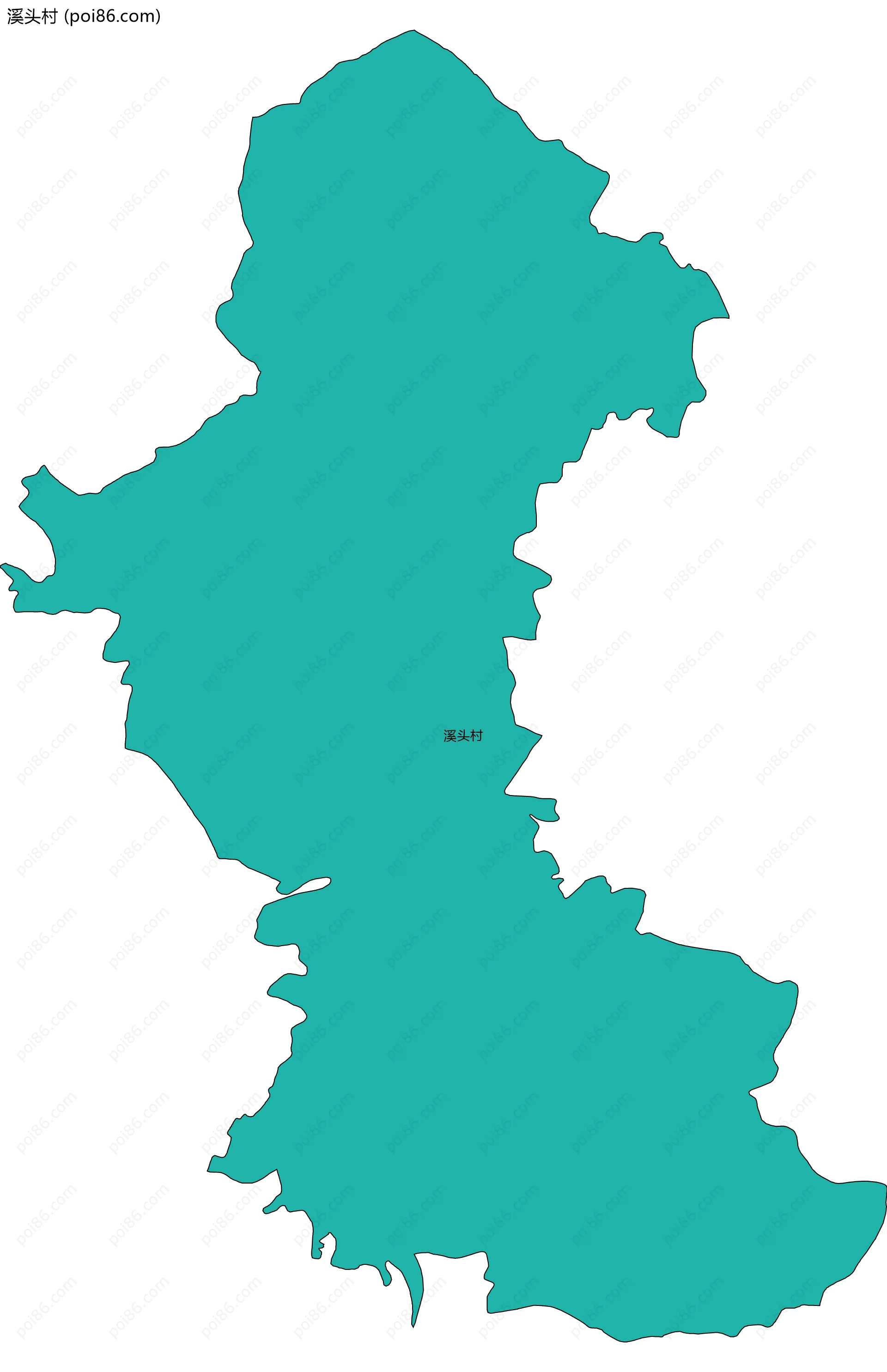 溪头村边界地图