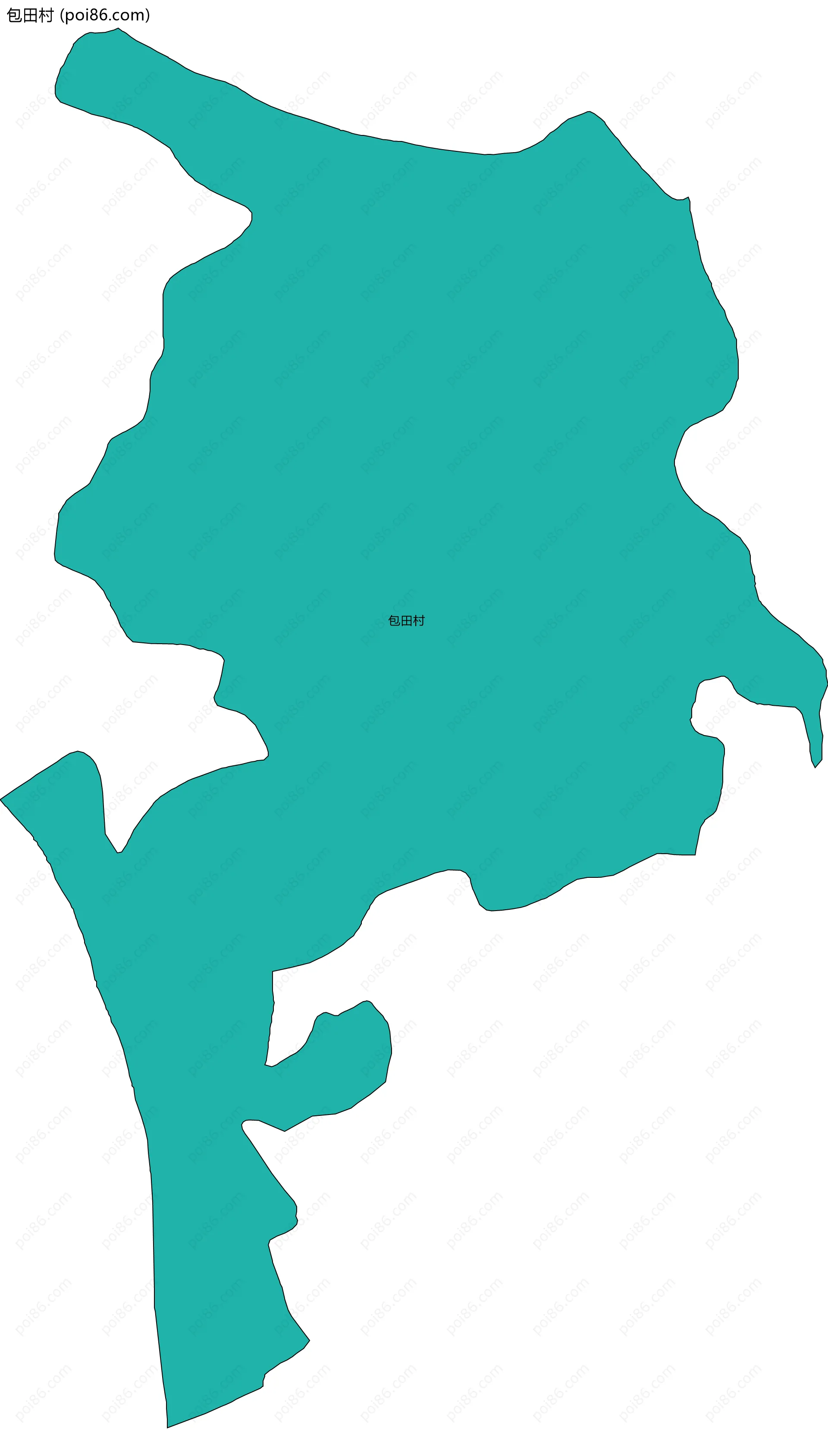 包田村边界地图