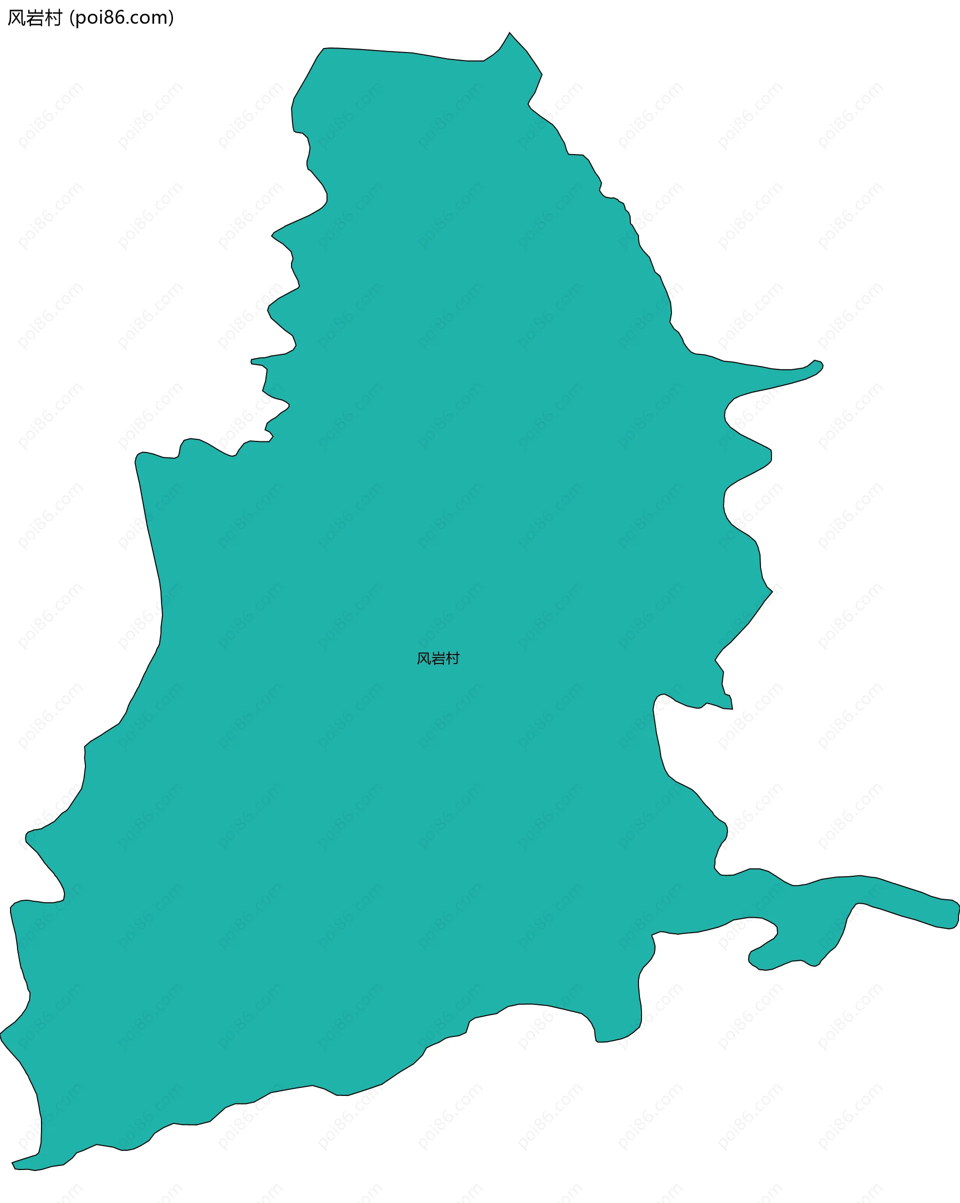 风岩村边界地图