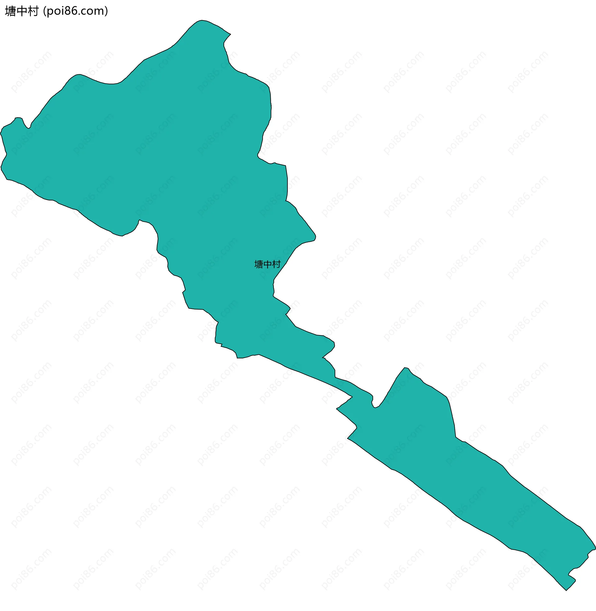 塘中村边界地图
