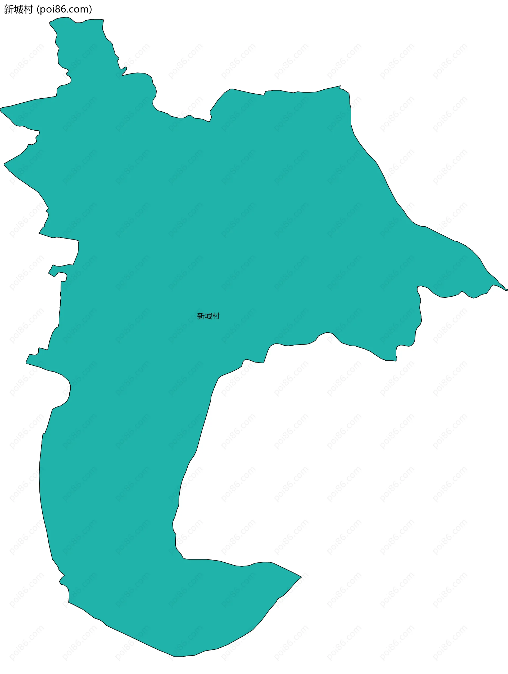 新城村边界地图
