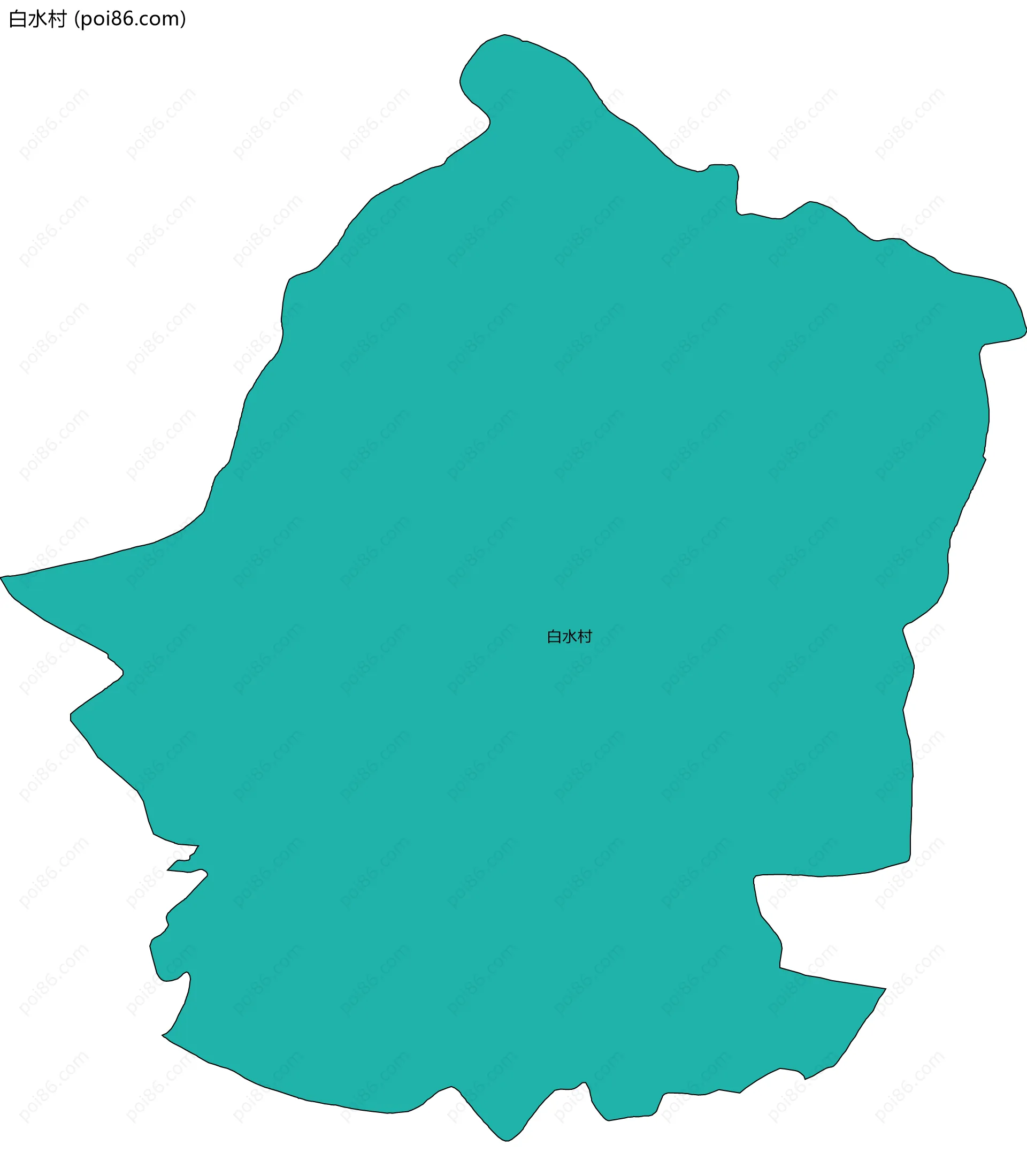白水村边界地图