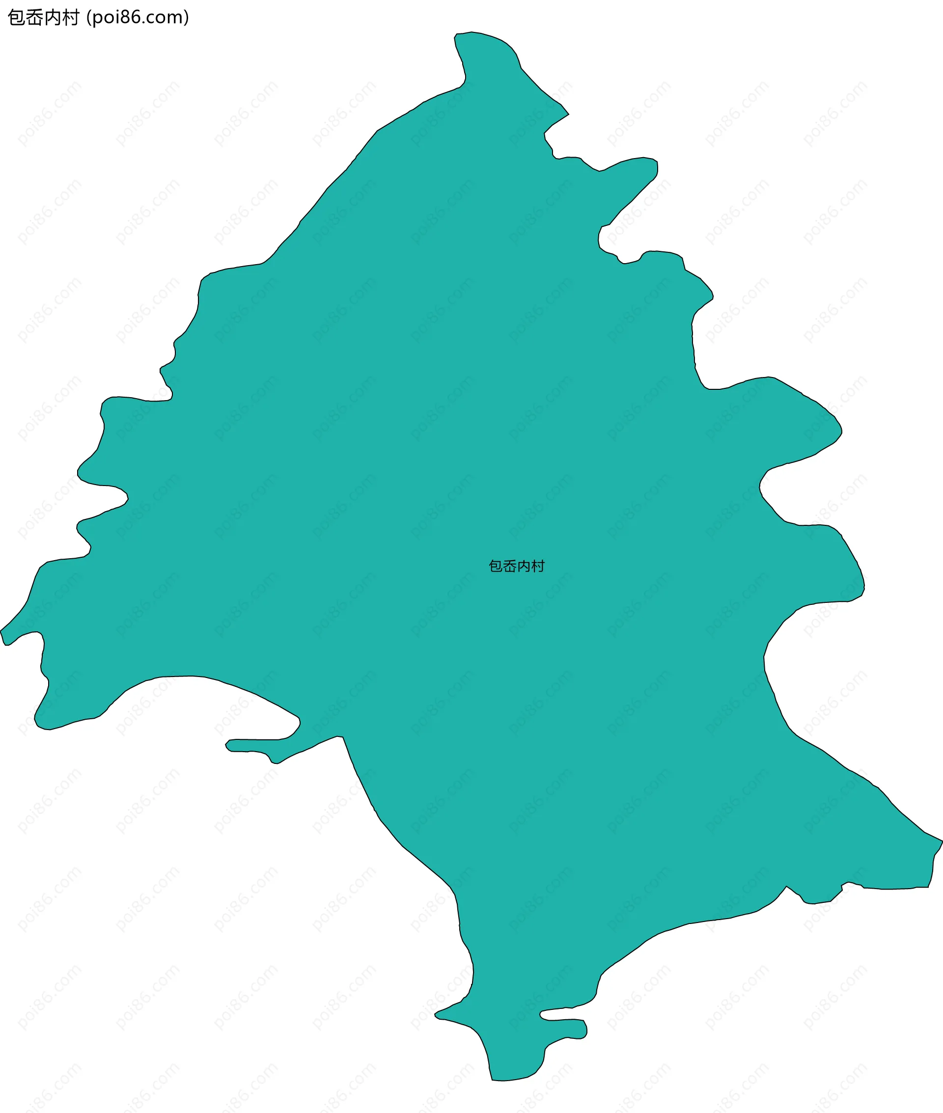 包岙内村边界地图