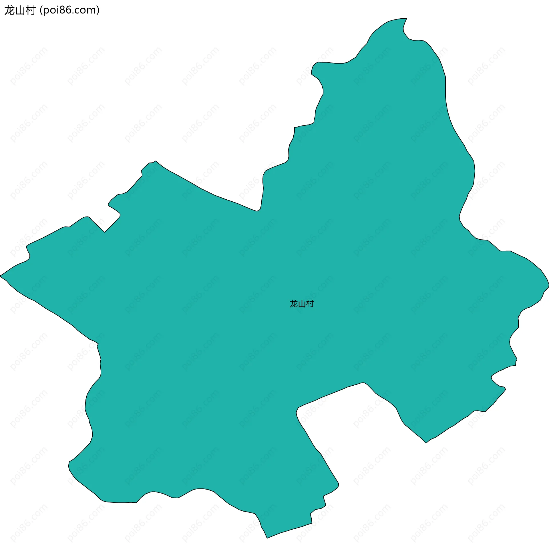 龙山村边界地图
