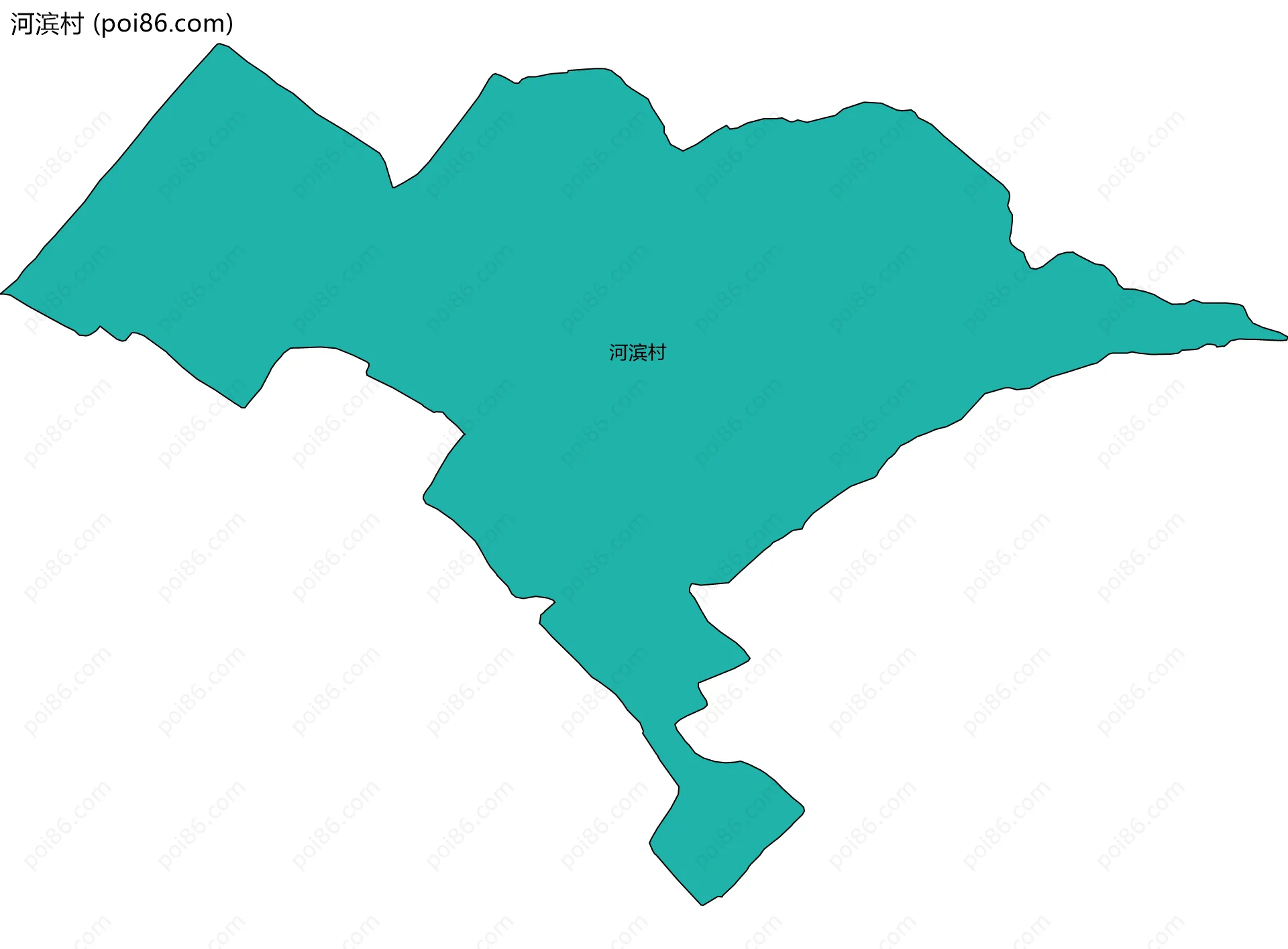 河滨村边界地图
