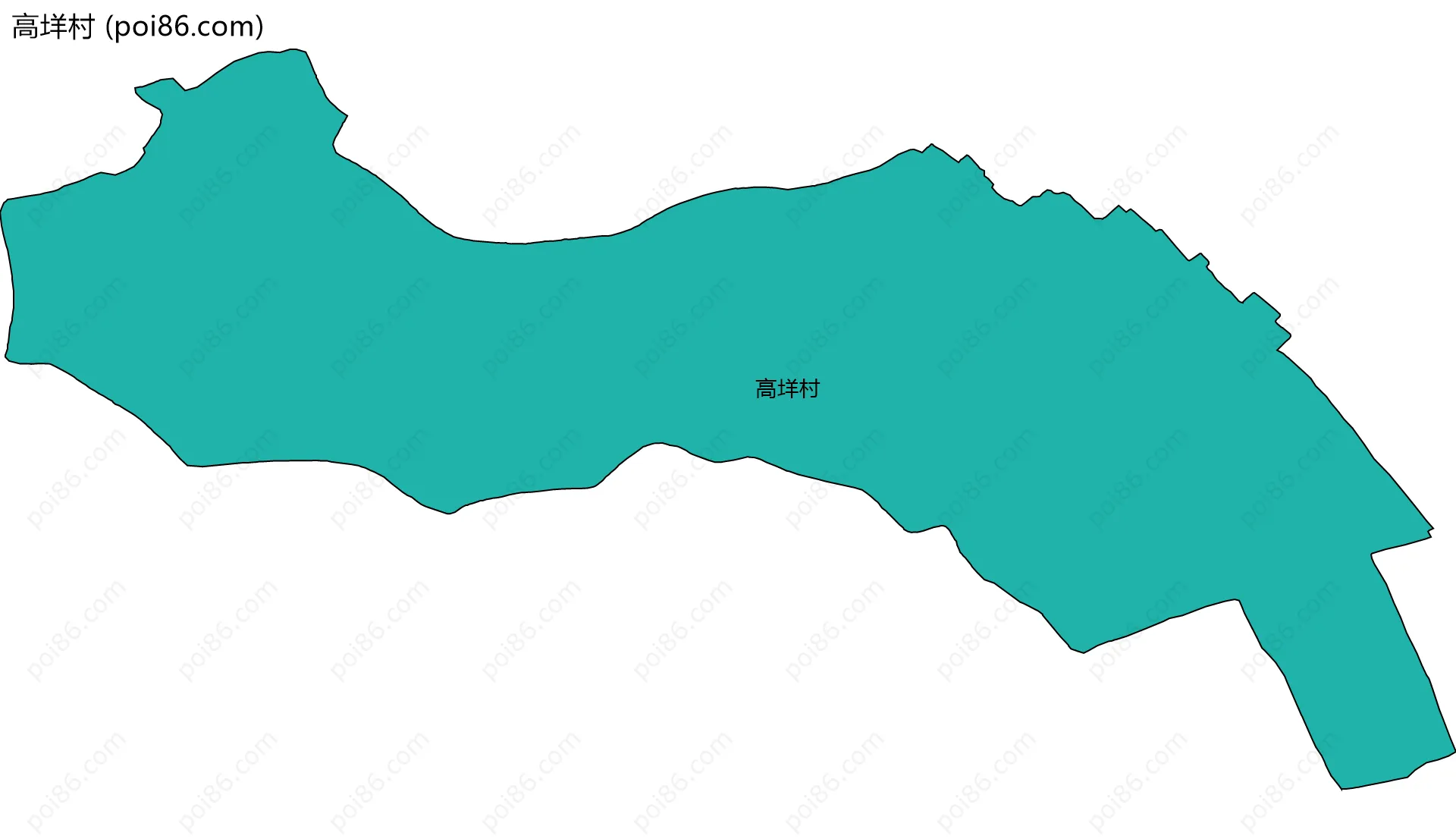 高垟村边界地图