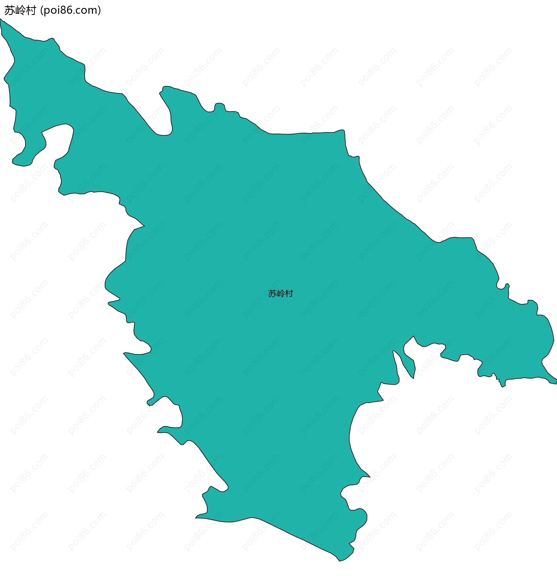 苏岭村边界地图