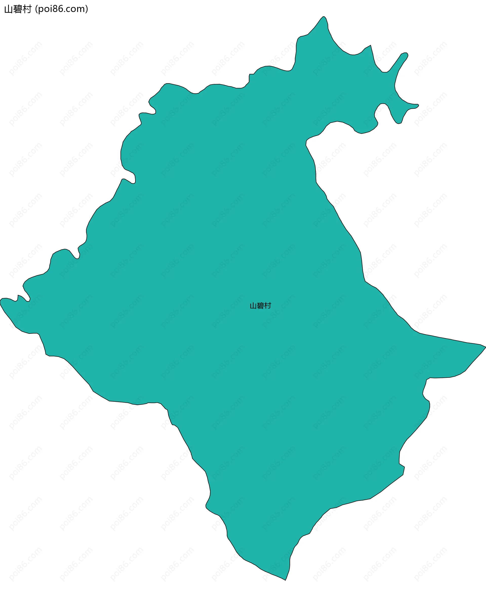 山碧村边界地图