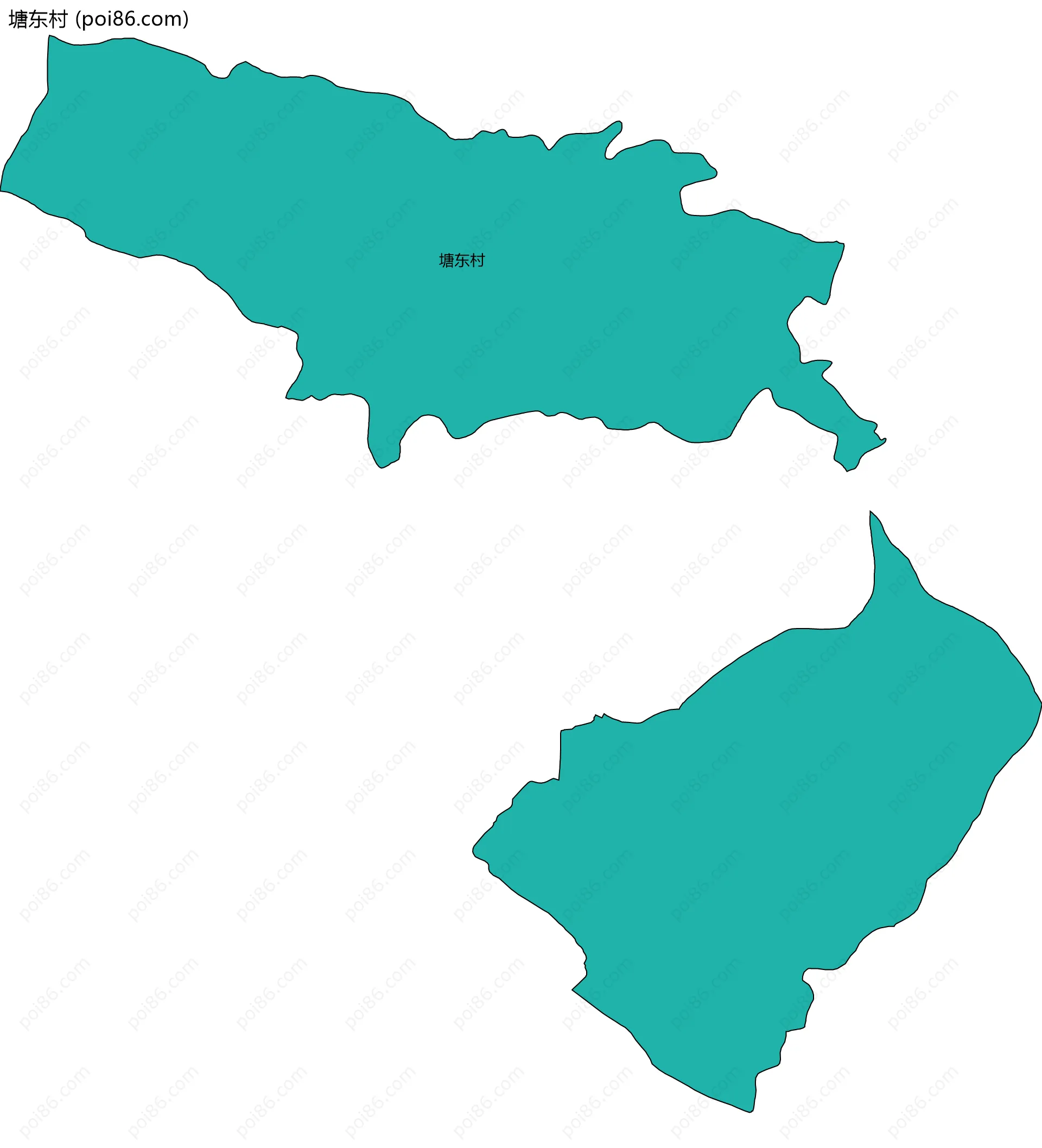 塘东村边界地图