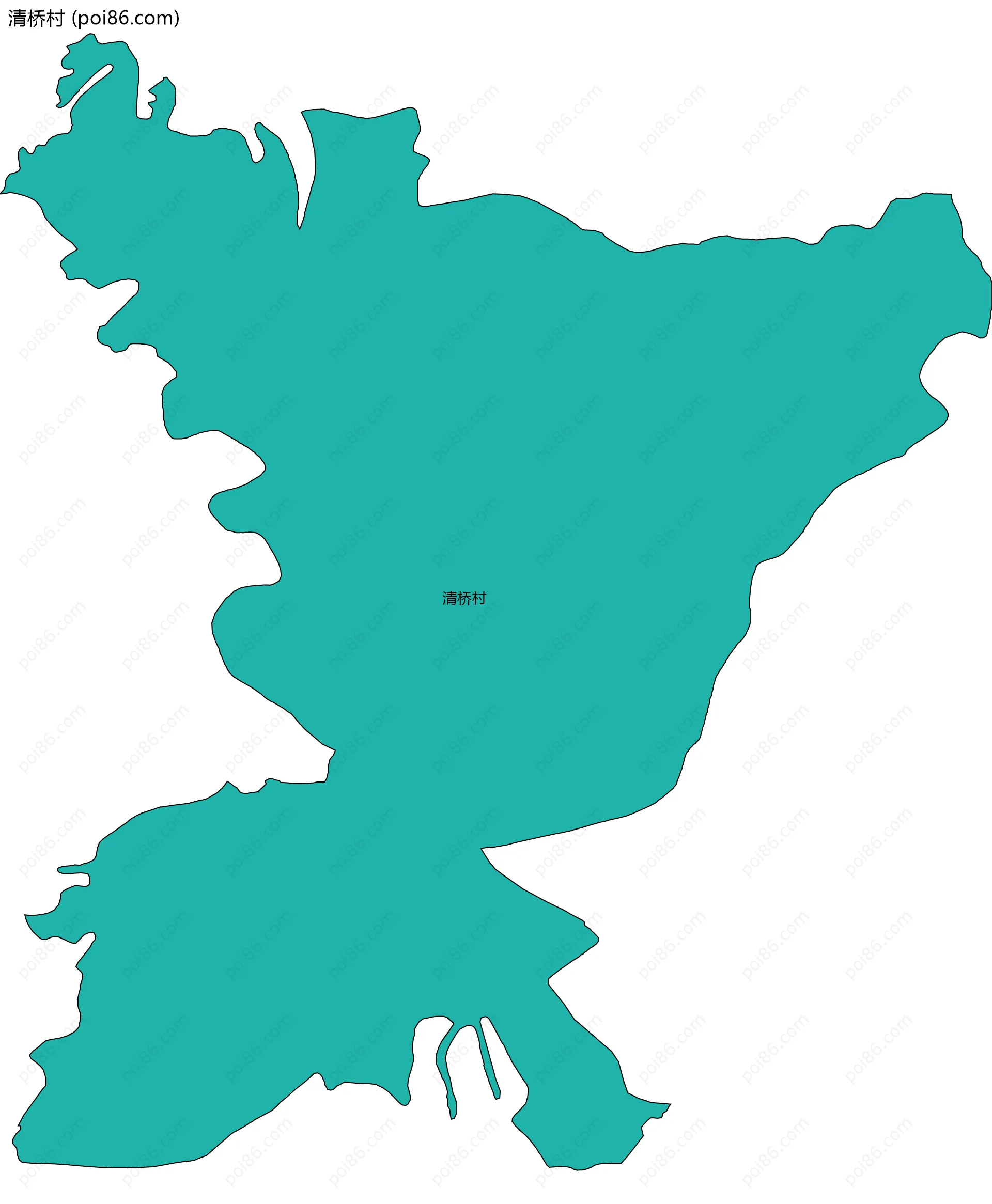 清桥村边界地图