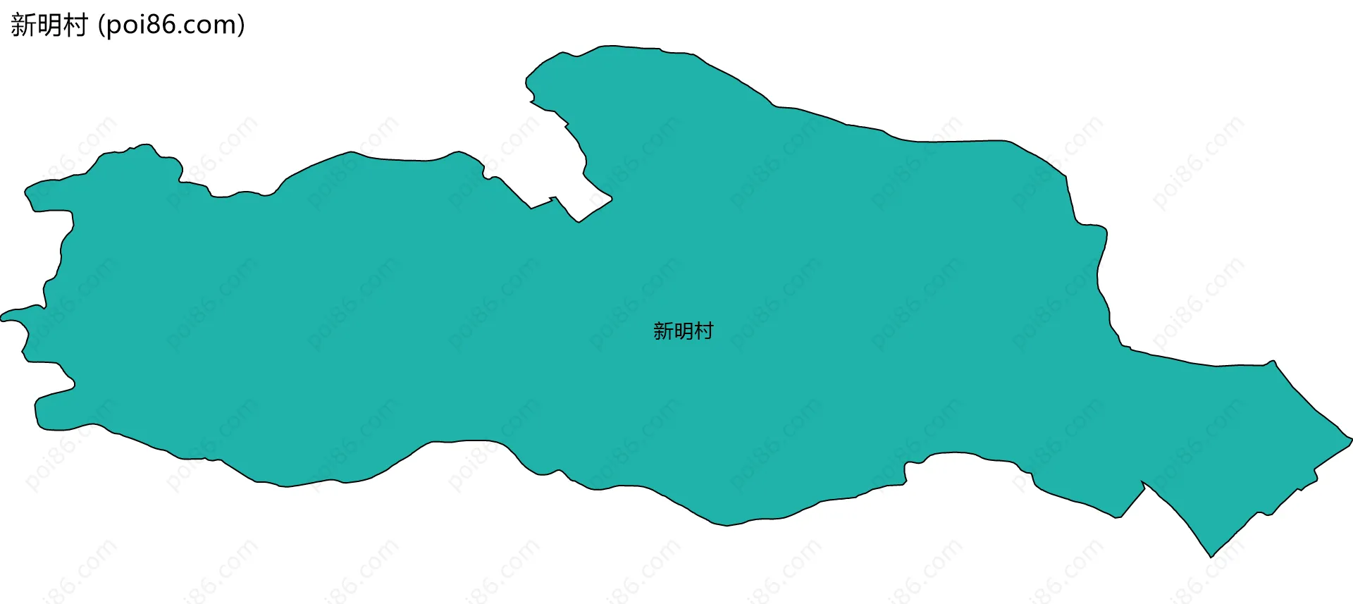 新明村边界地图