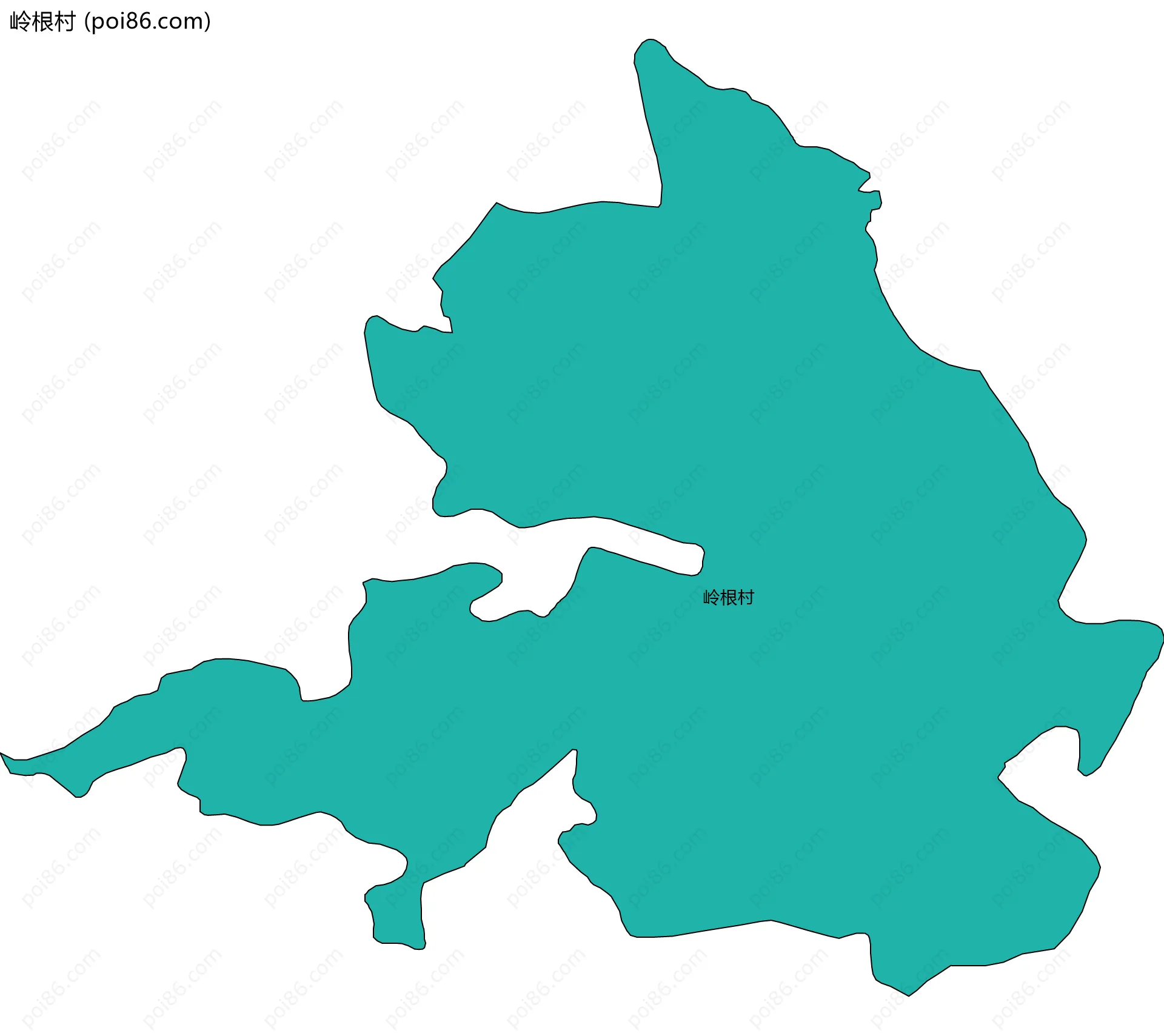 岭根村边界地图