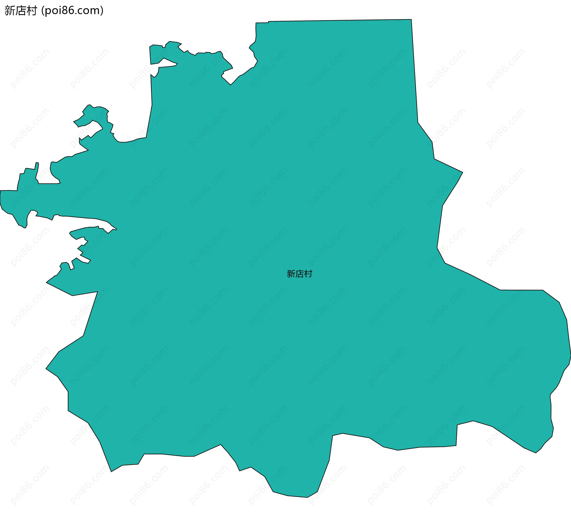 新店村边界地图
