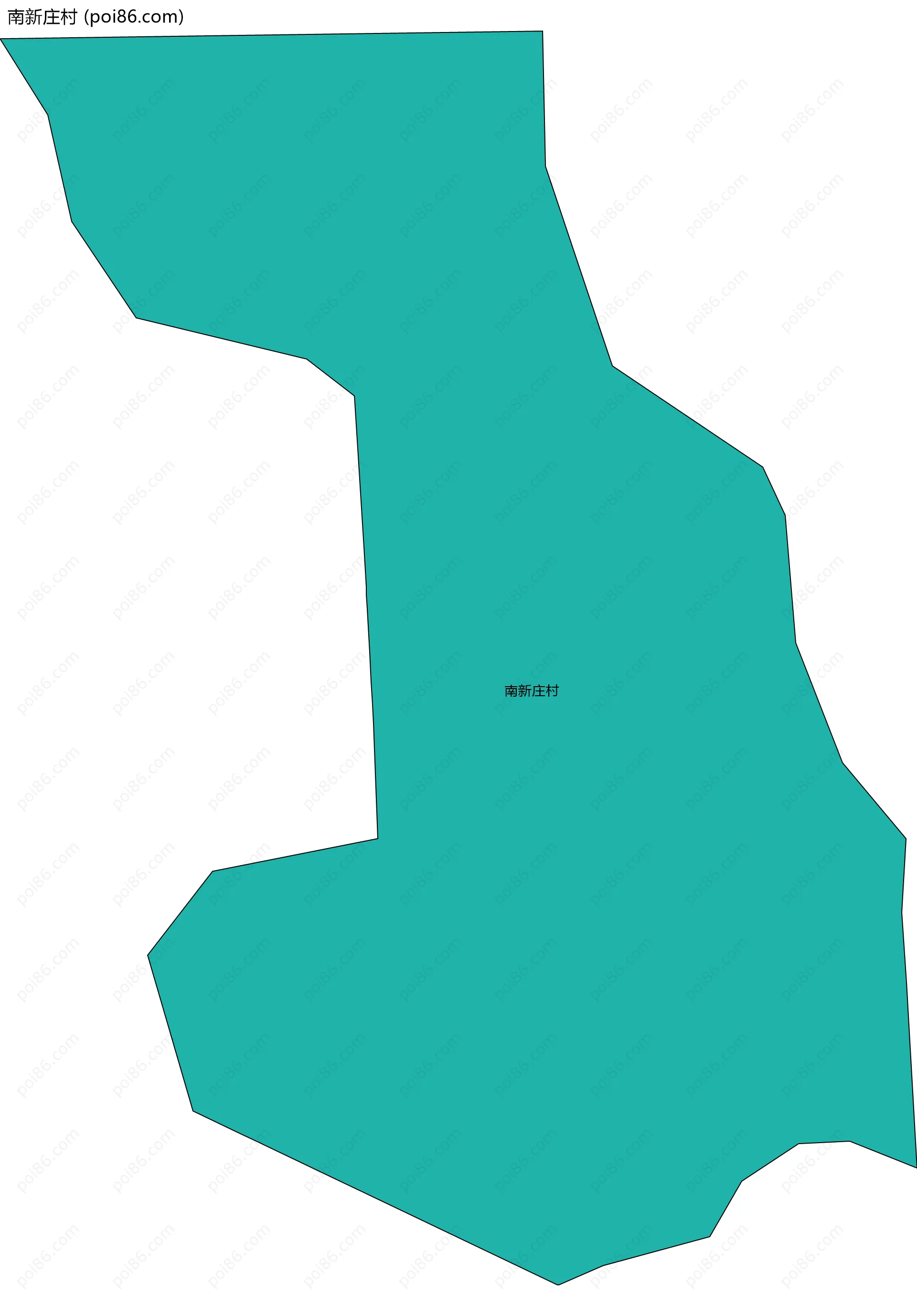 南新庄村边界地图