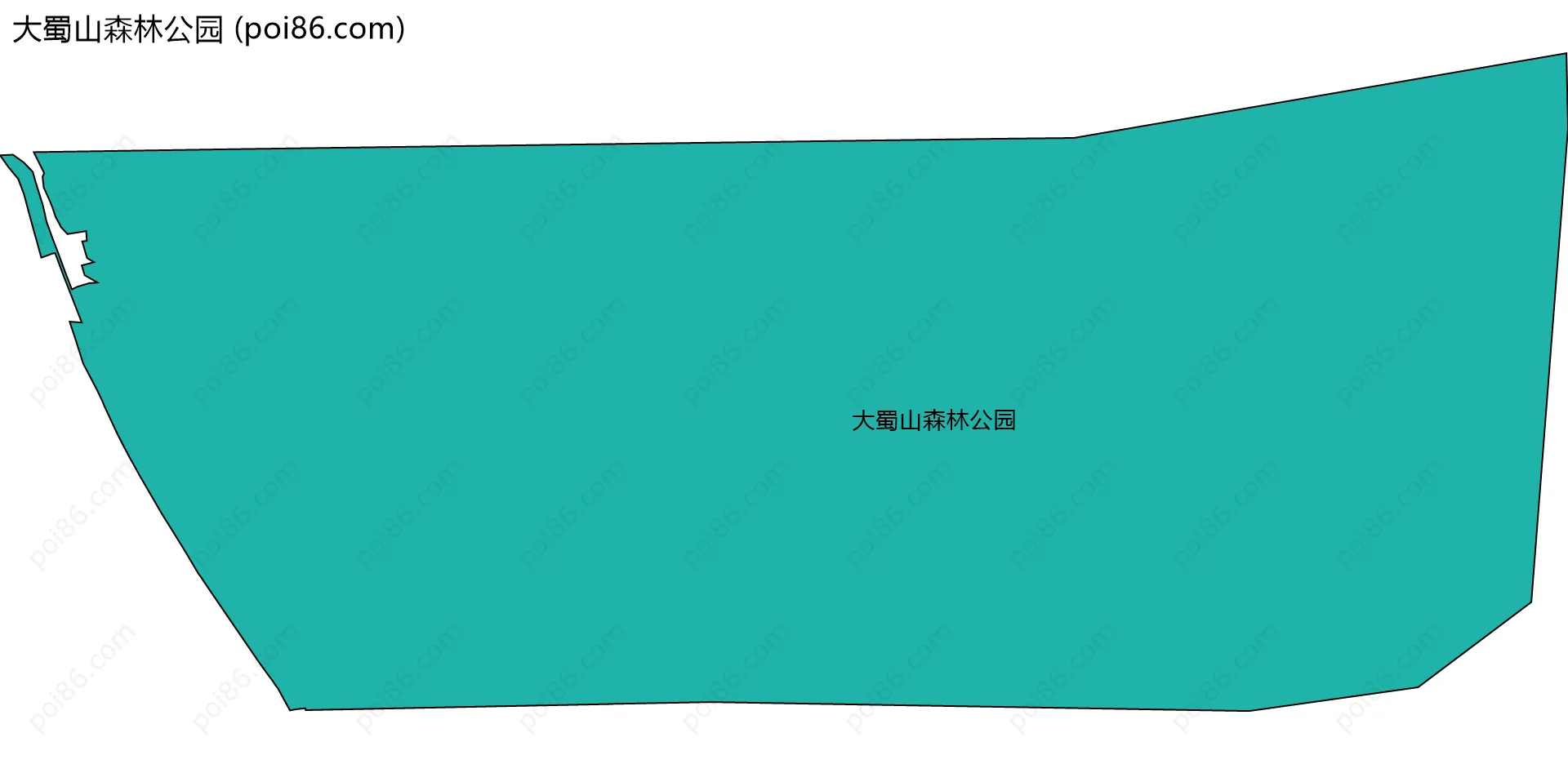 大蜀山森林公园边界地图