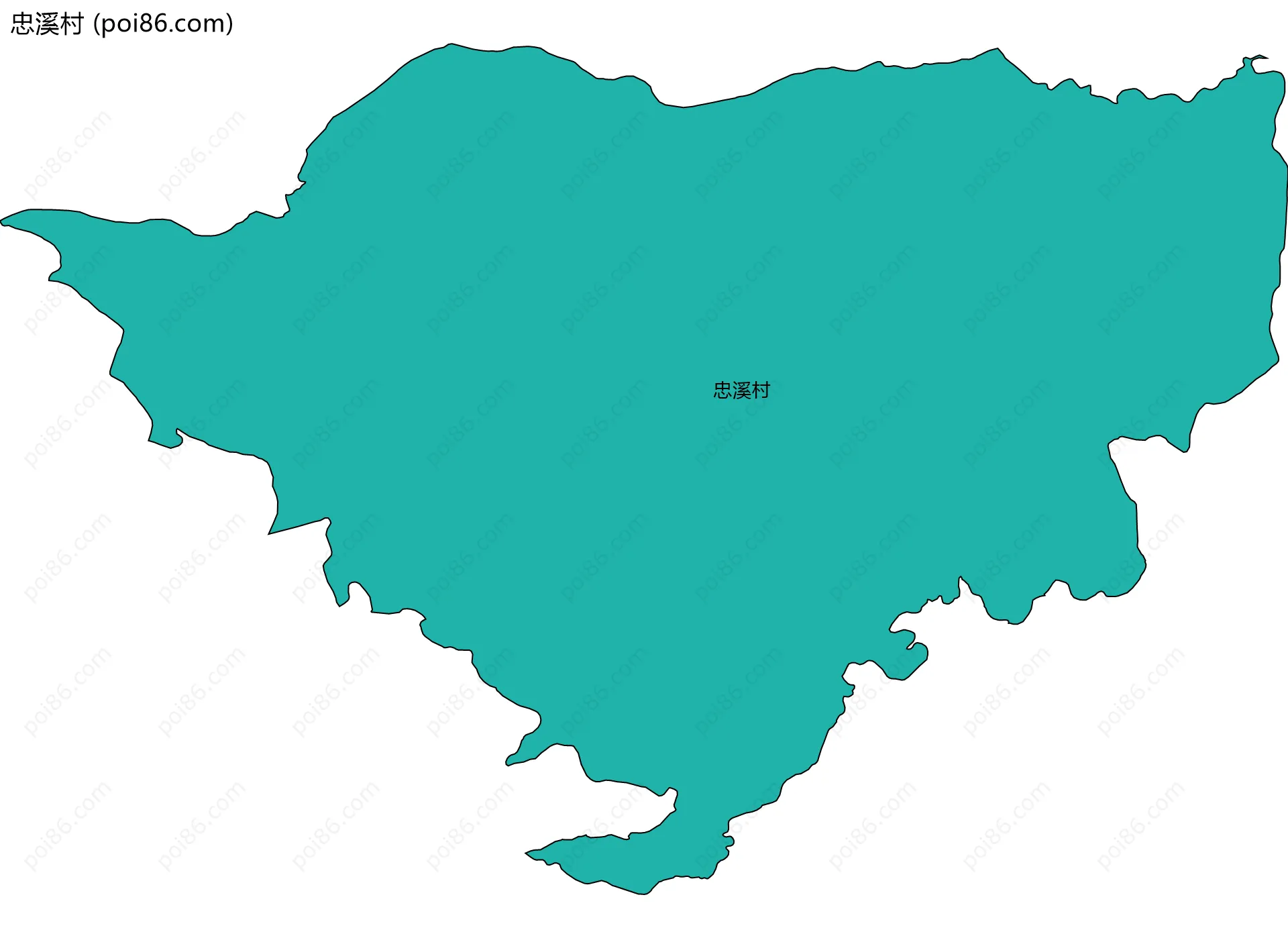 忠溪村边界地图
