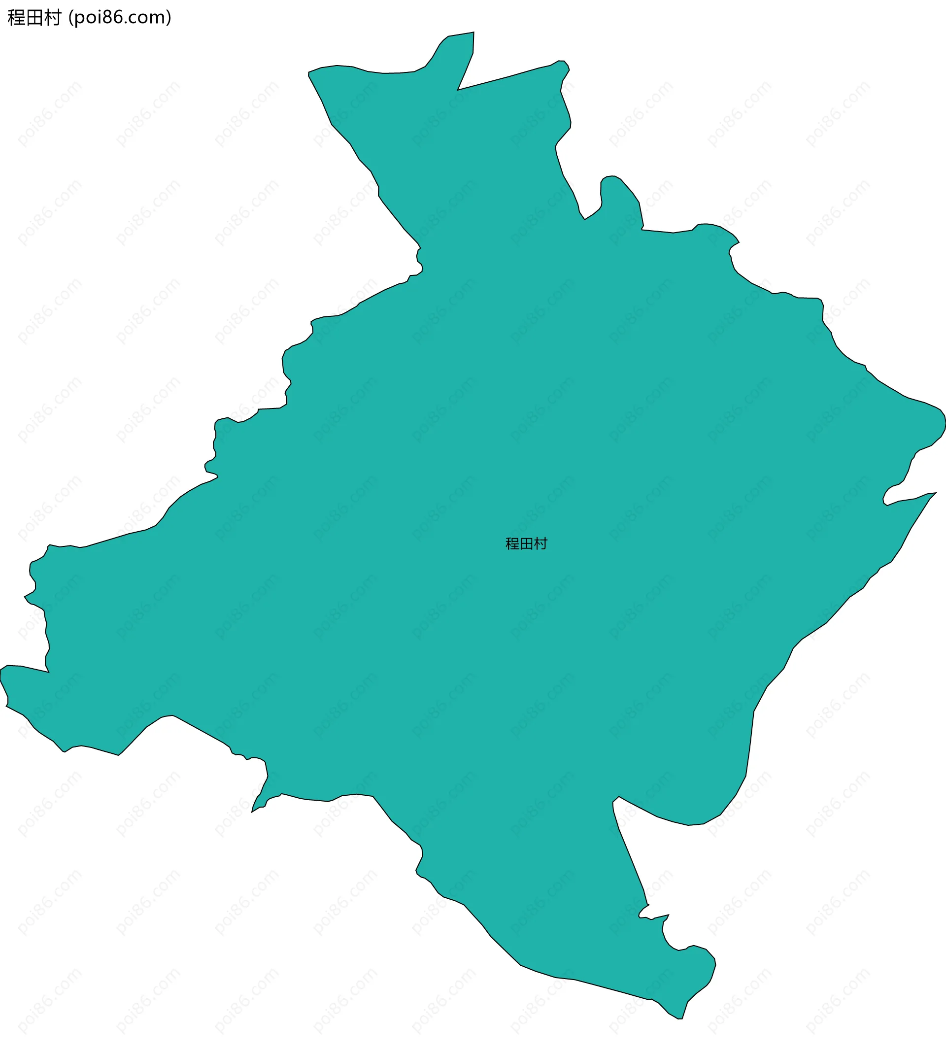 程田村边界地图