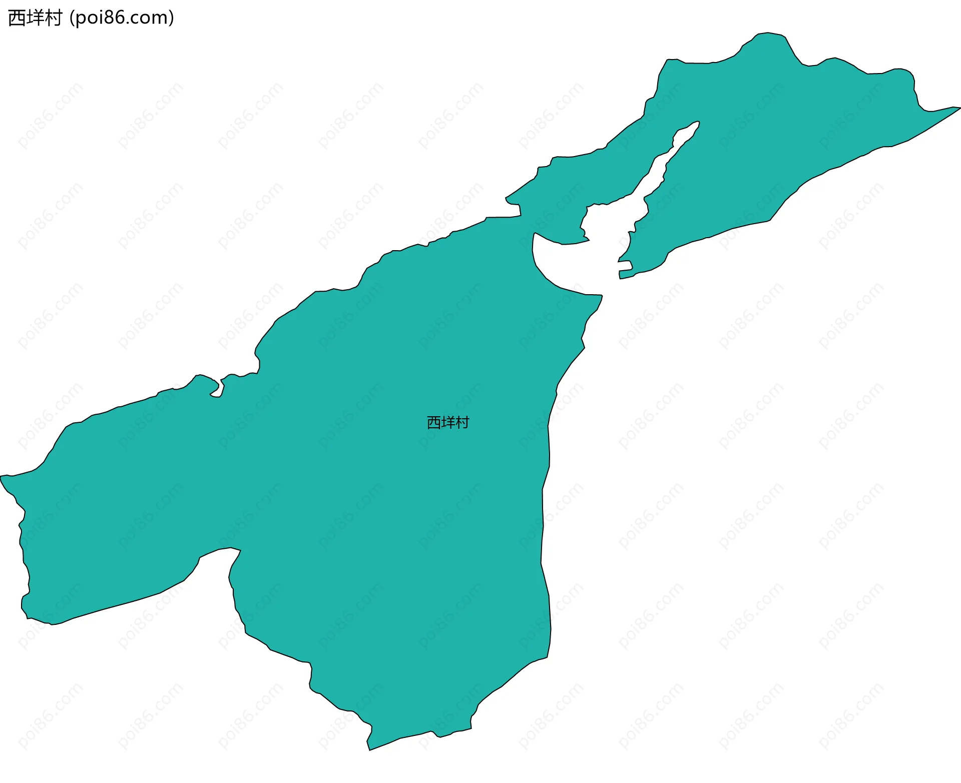 西垟村边界地图