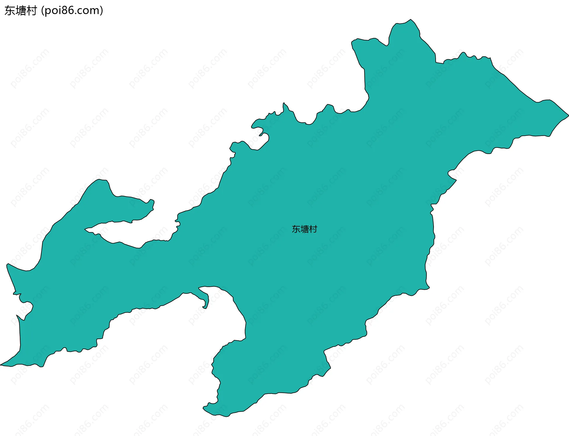 东塘村边界地图
