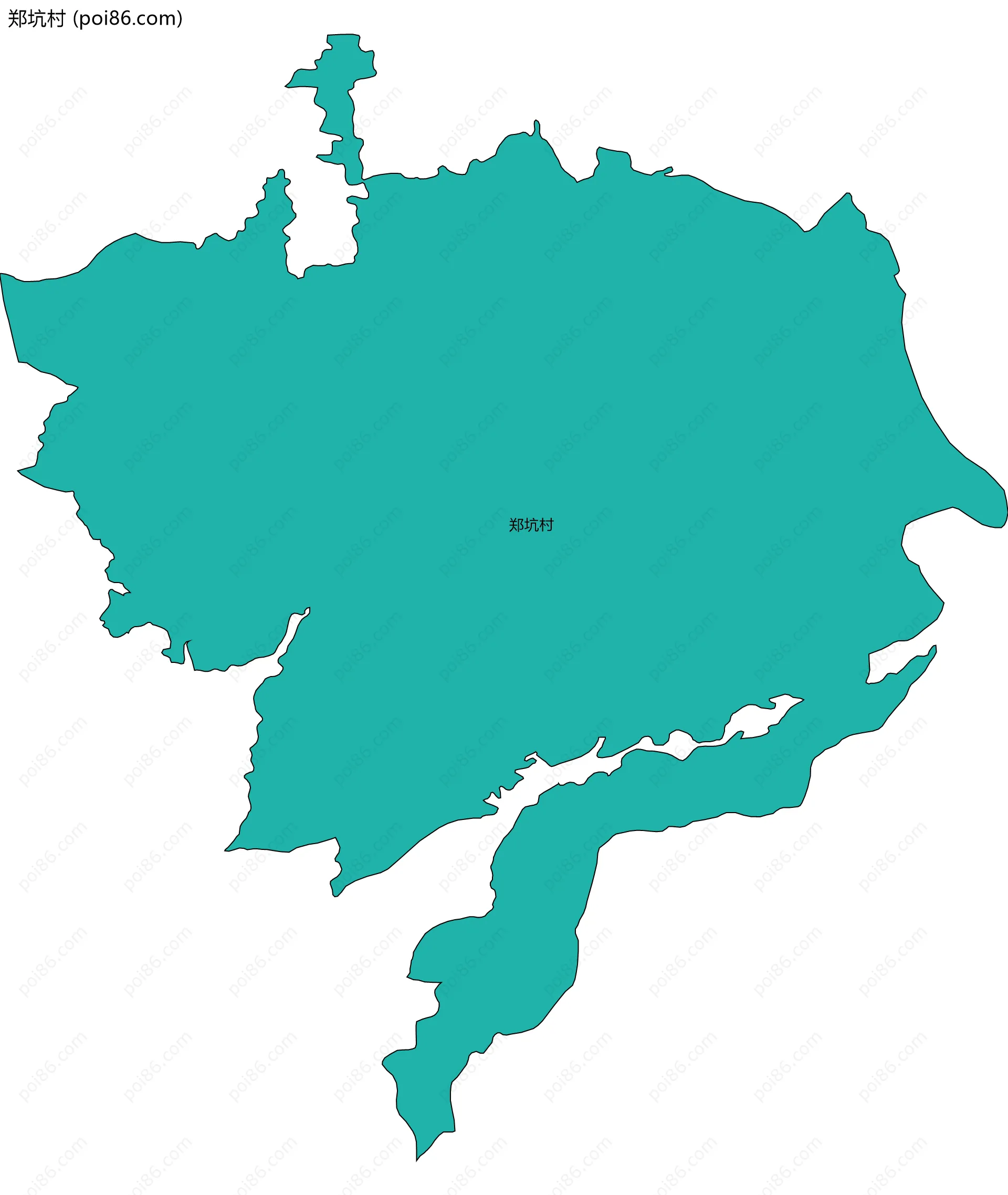 郑坑村边界地图