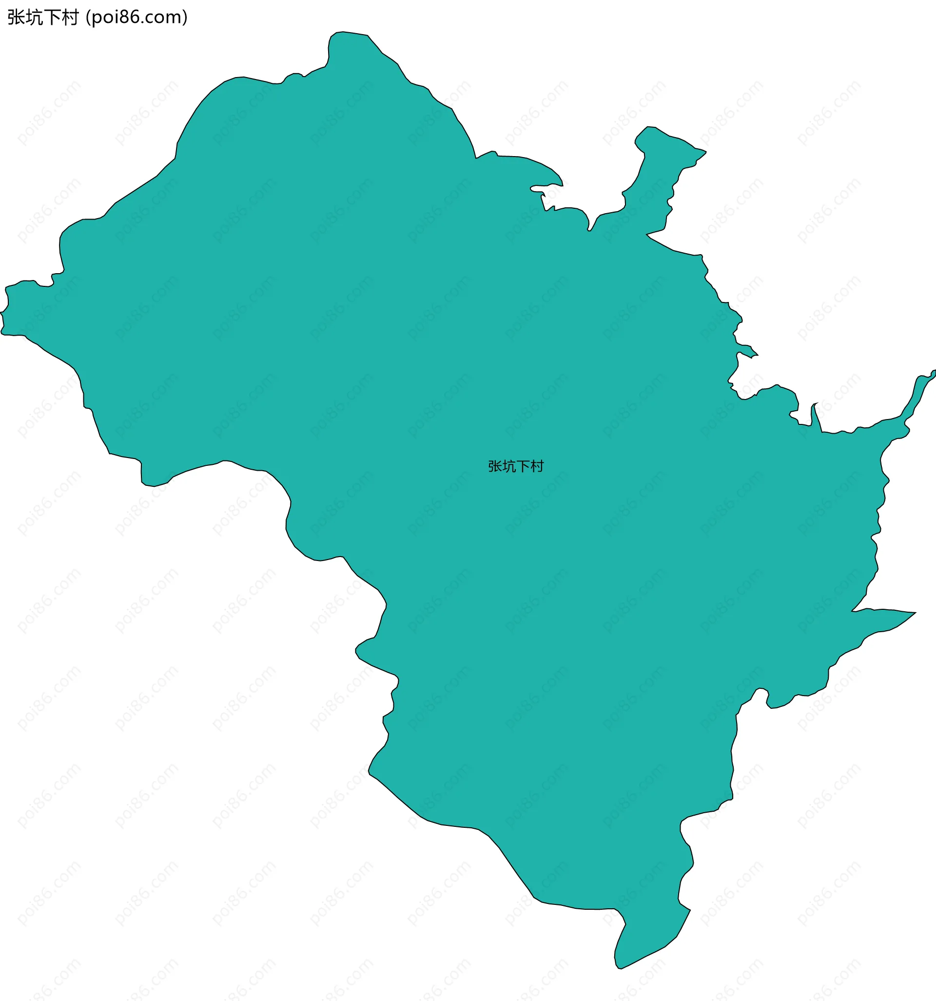 张坑下村边界地图