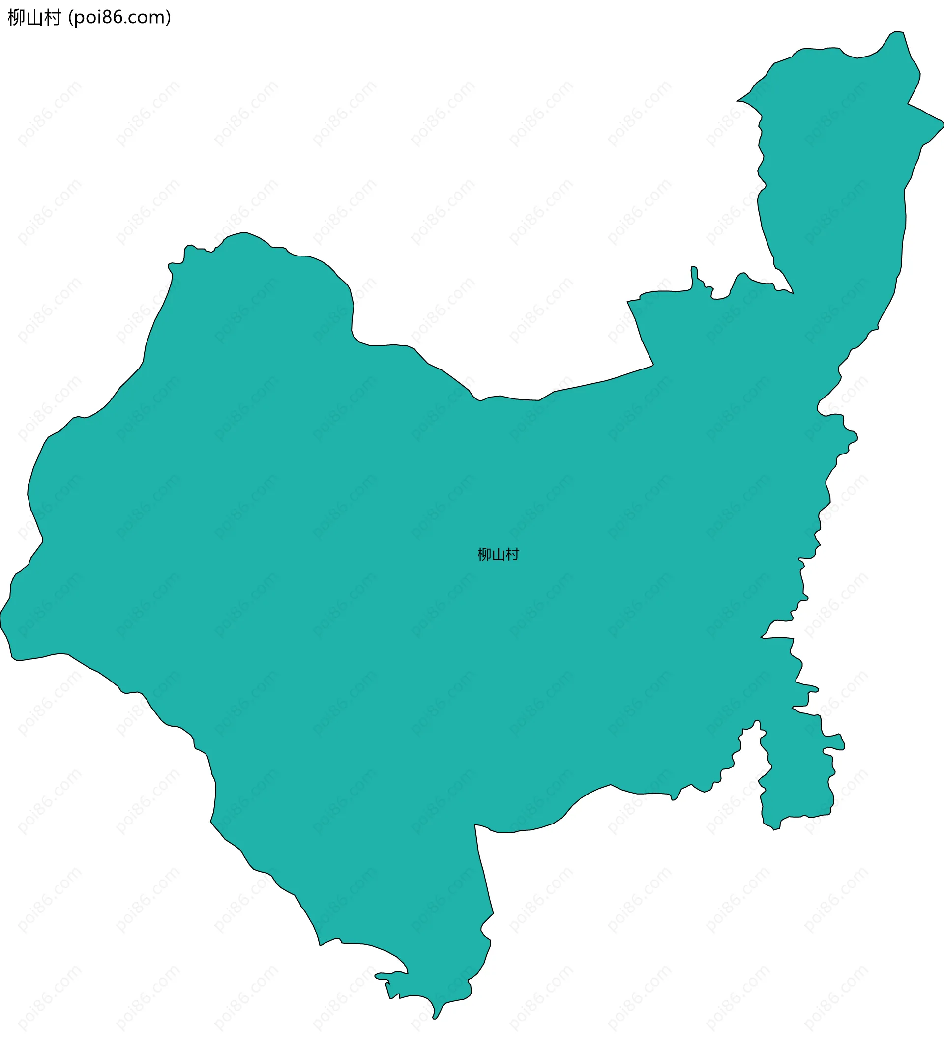 柳山村边界地图