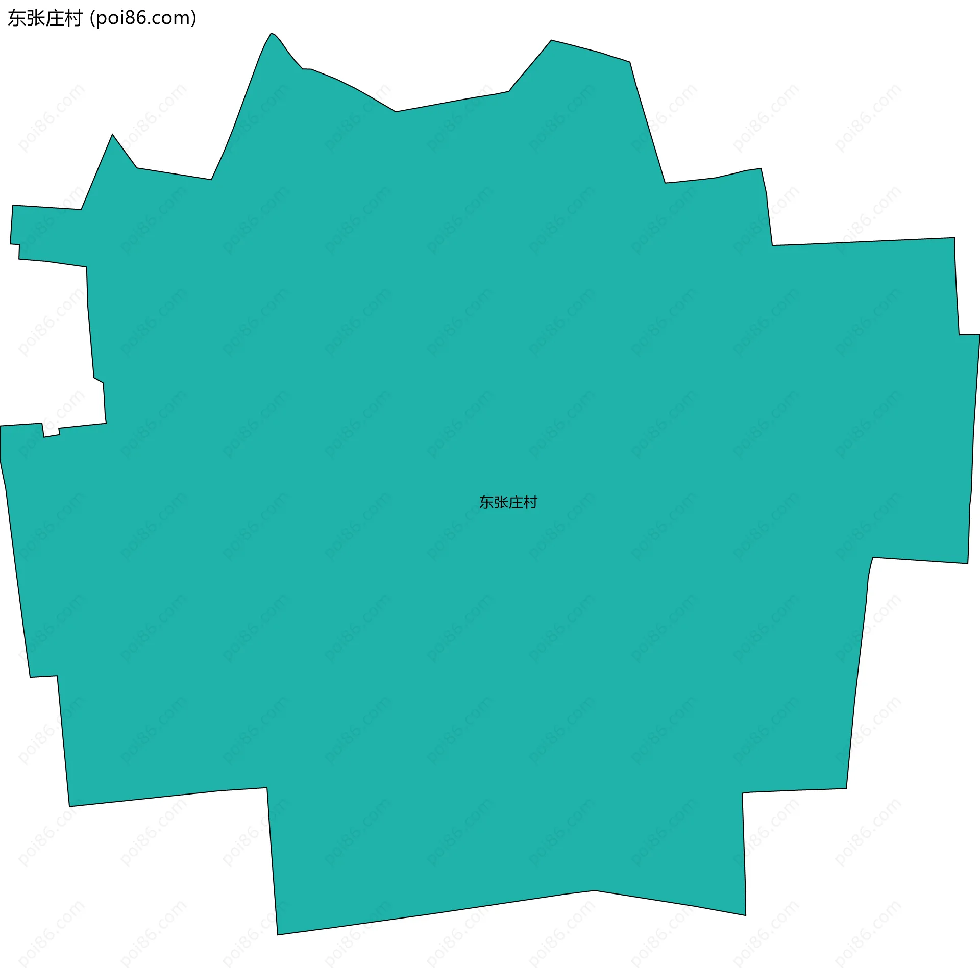 东张庄村边界地图
