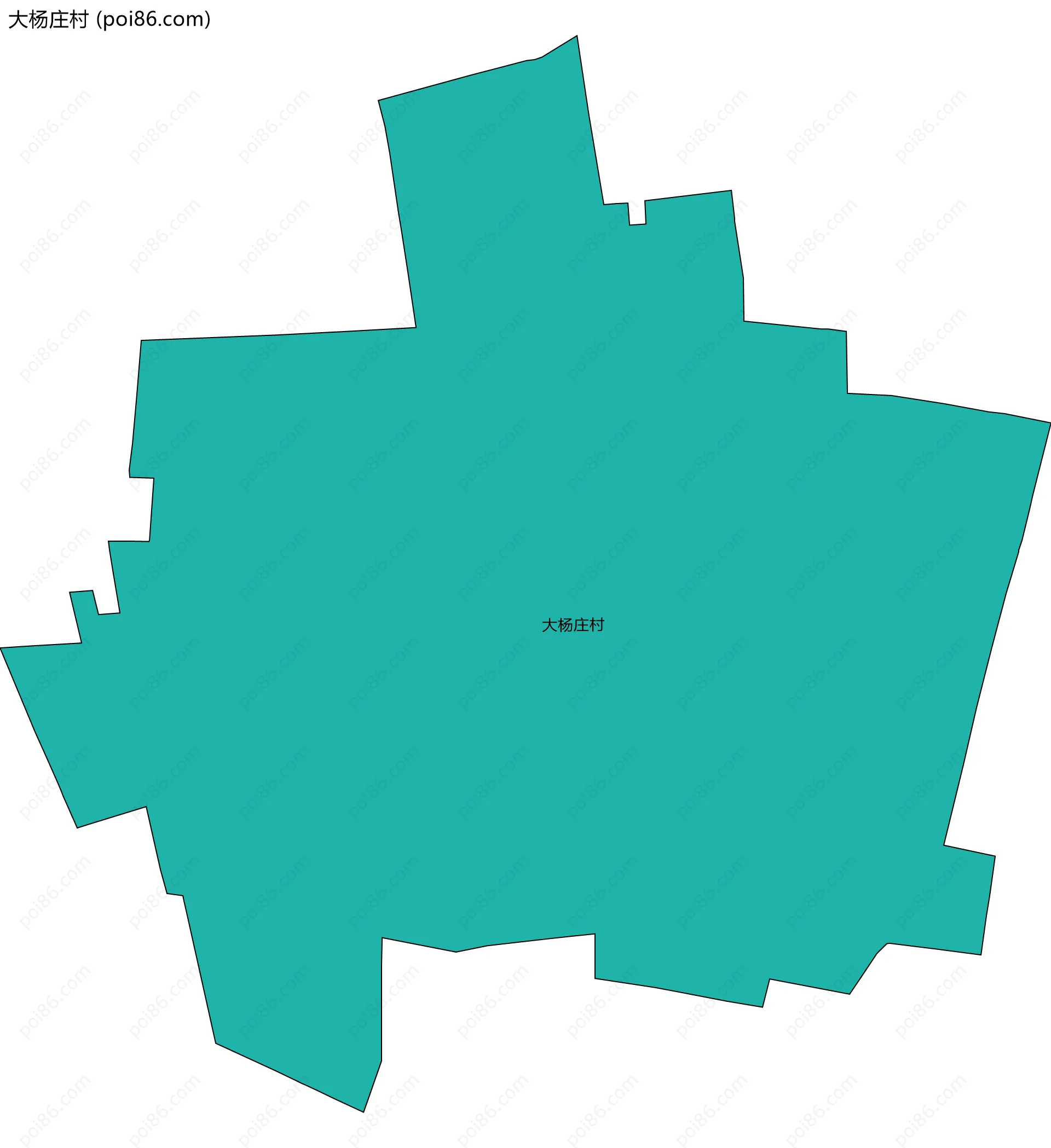 大杨庄村边界地图
