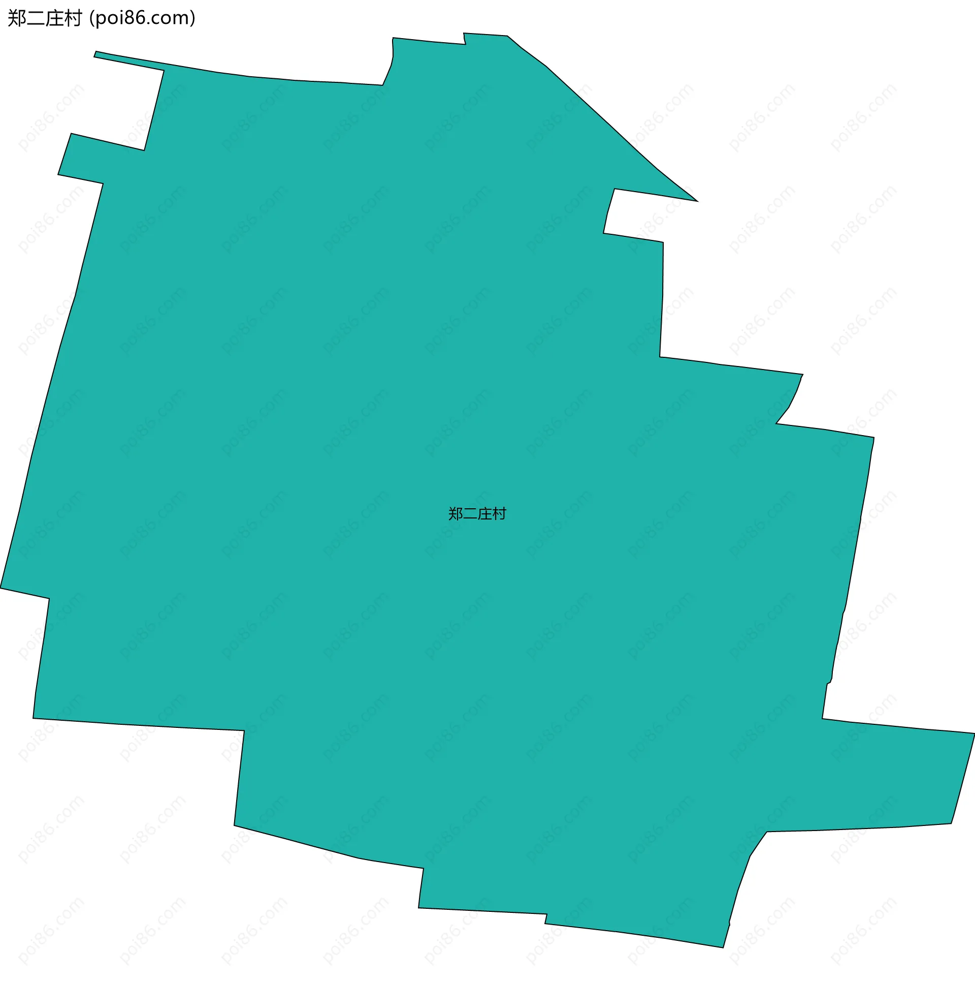 郑二庄村边界地图