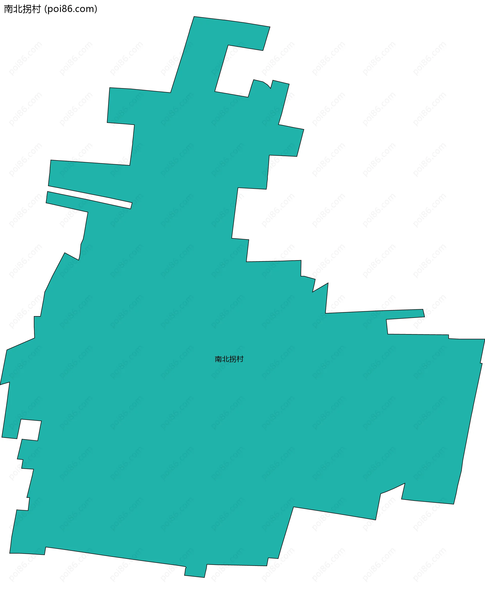 南北拐村边界地图