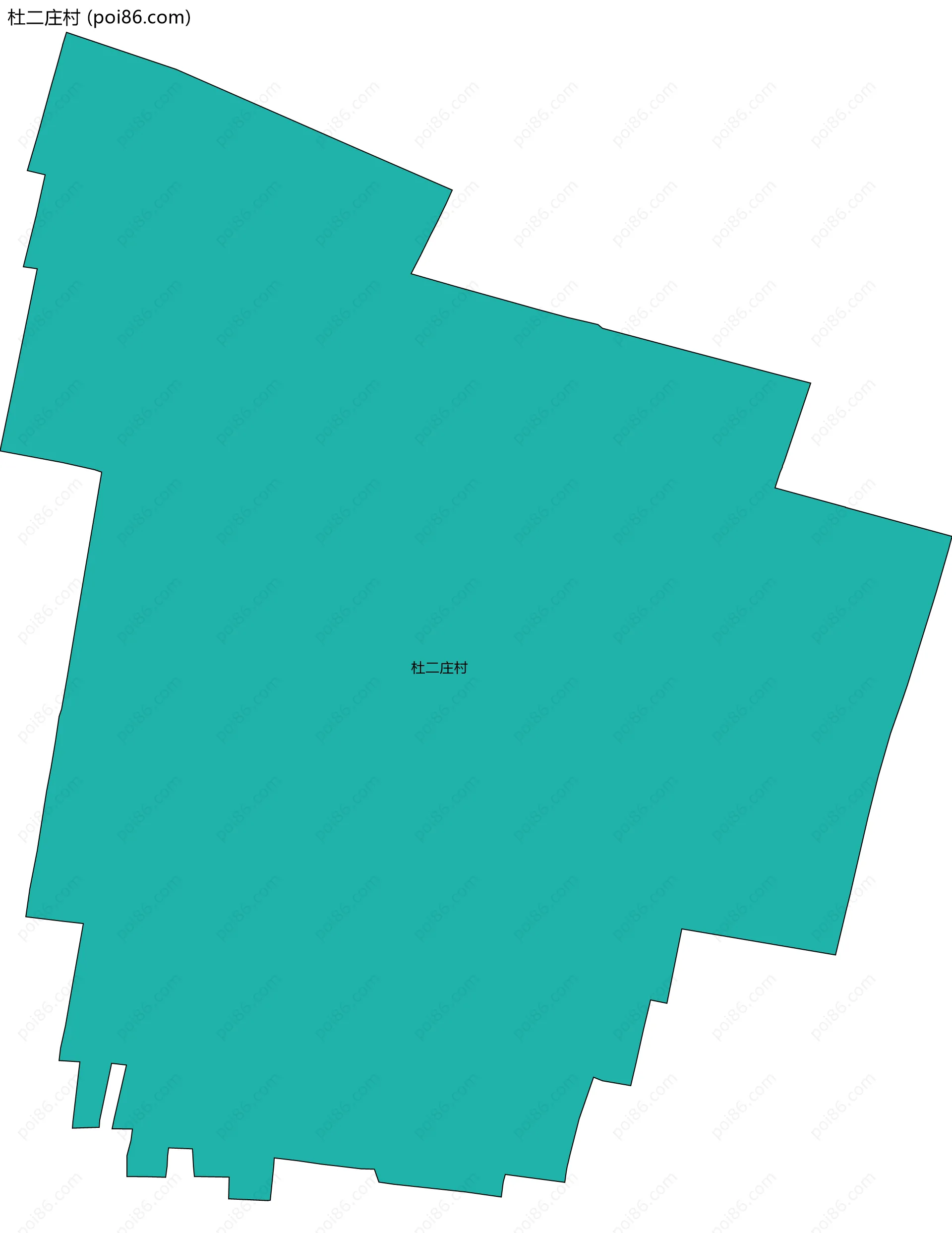 杜二庄村边界地图