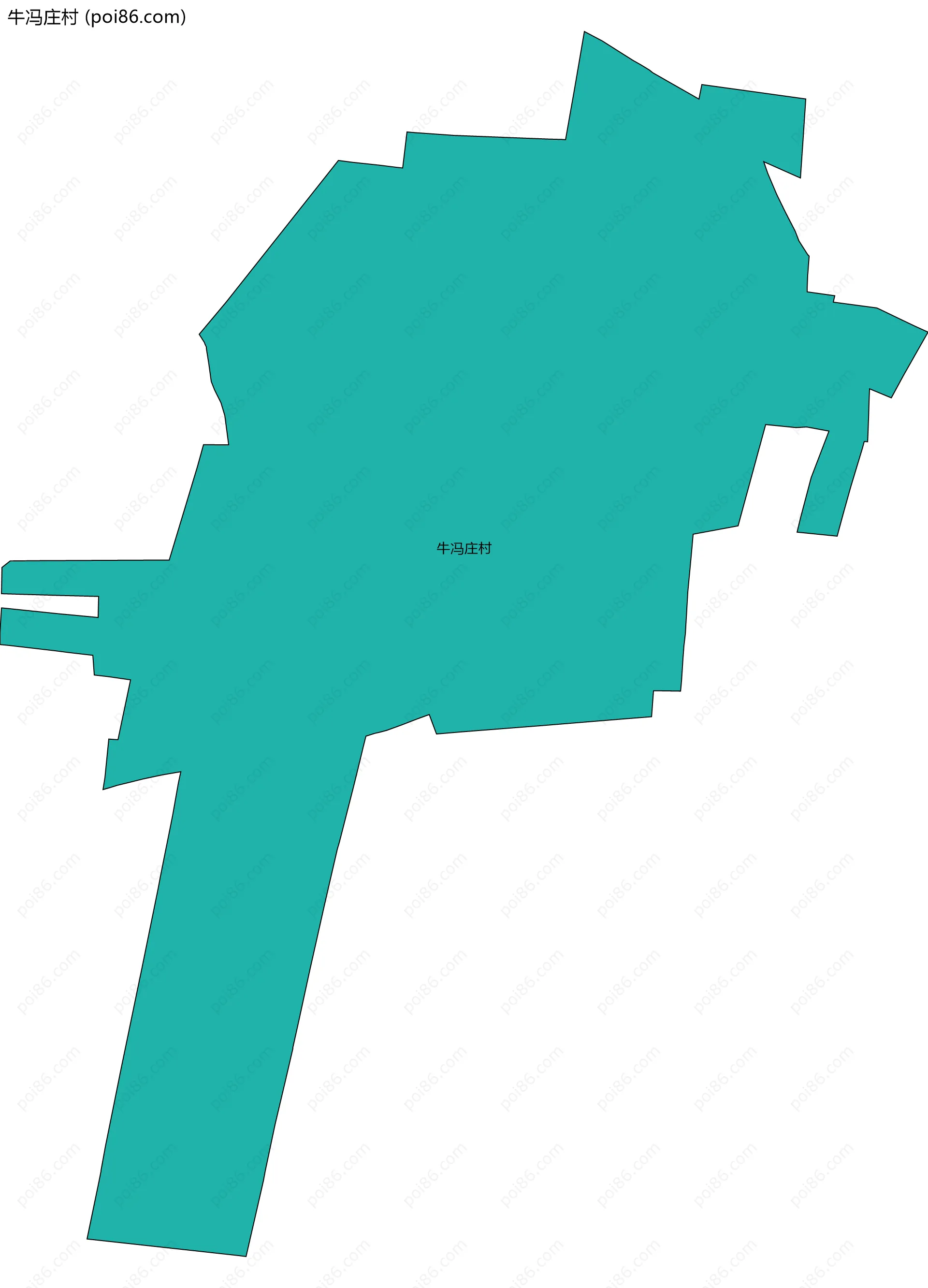 牛冯庄村边界地图