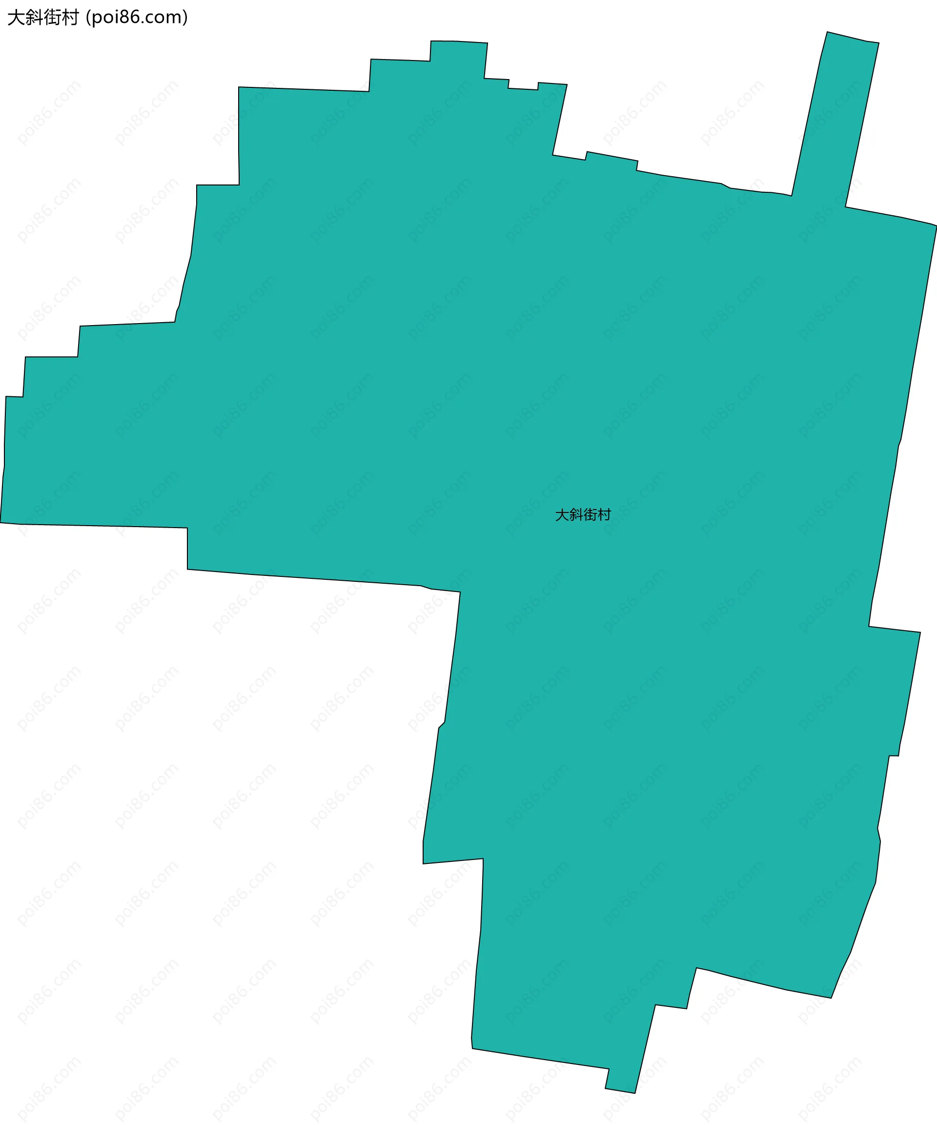 大斜街村边界地图