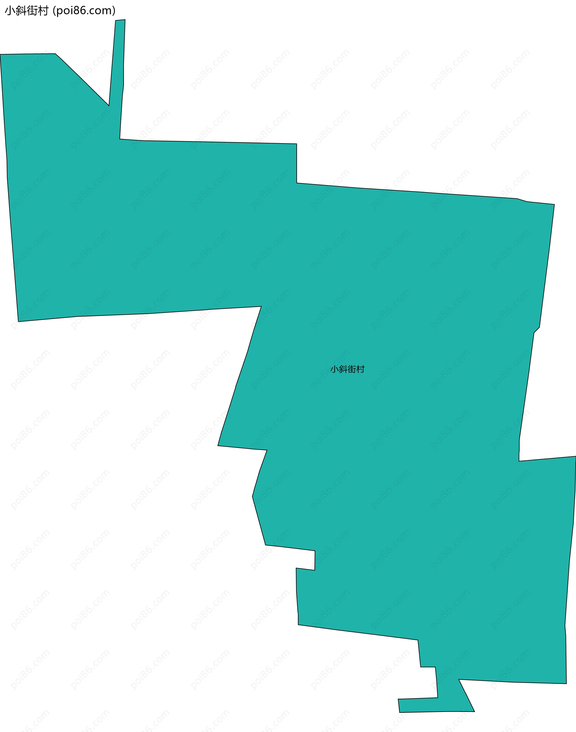 小斜街村边界地图