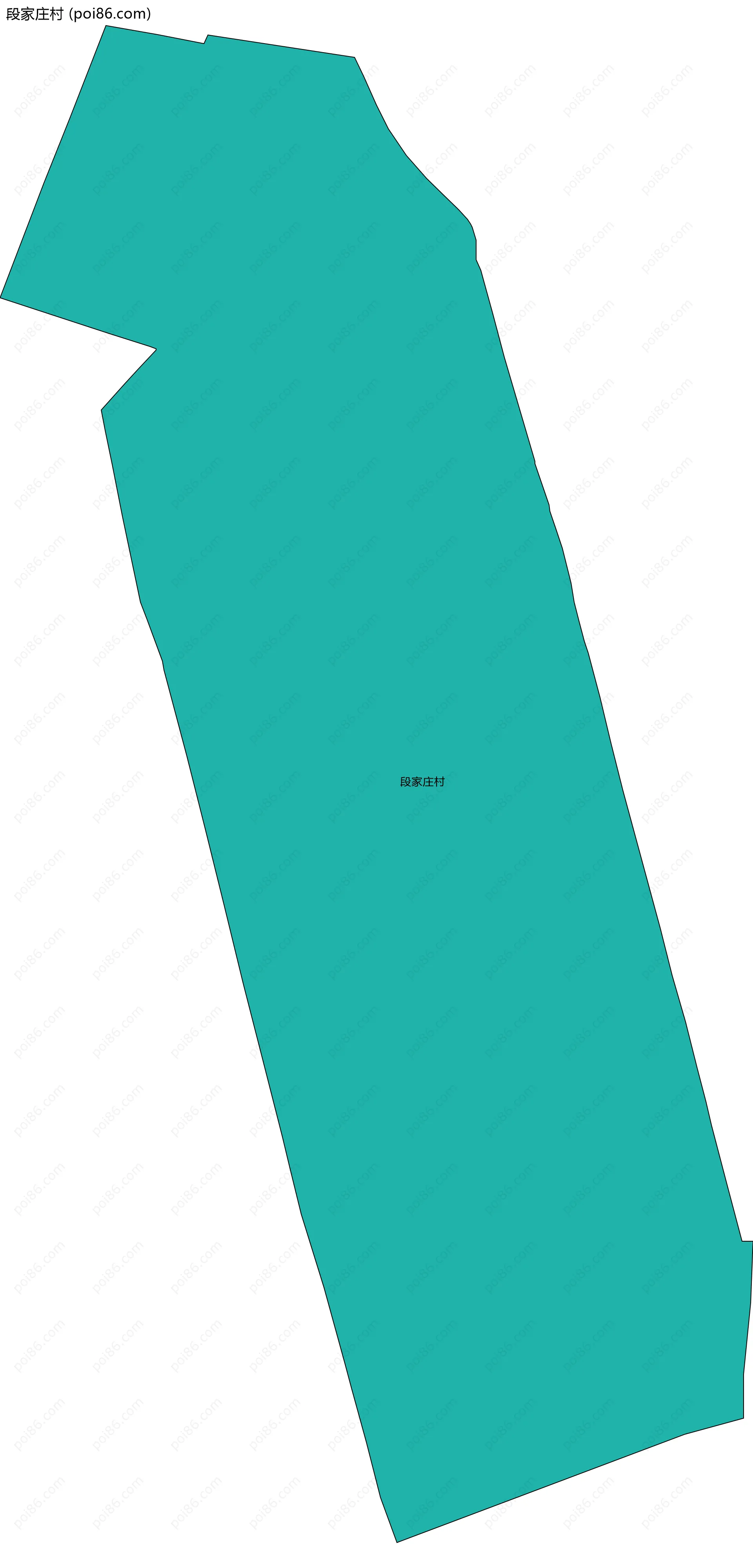 段家庄村边界地图