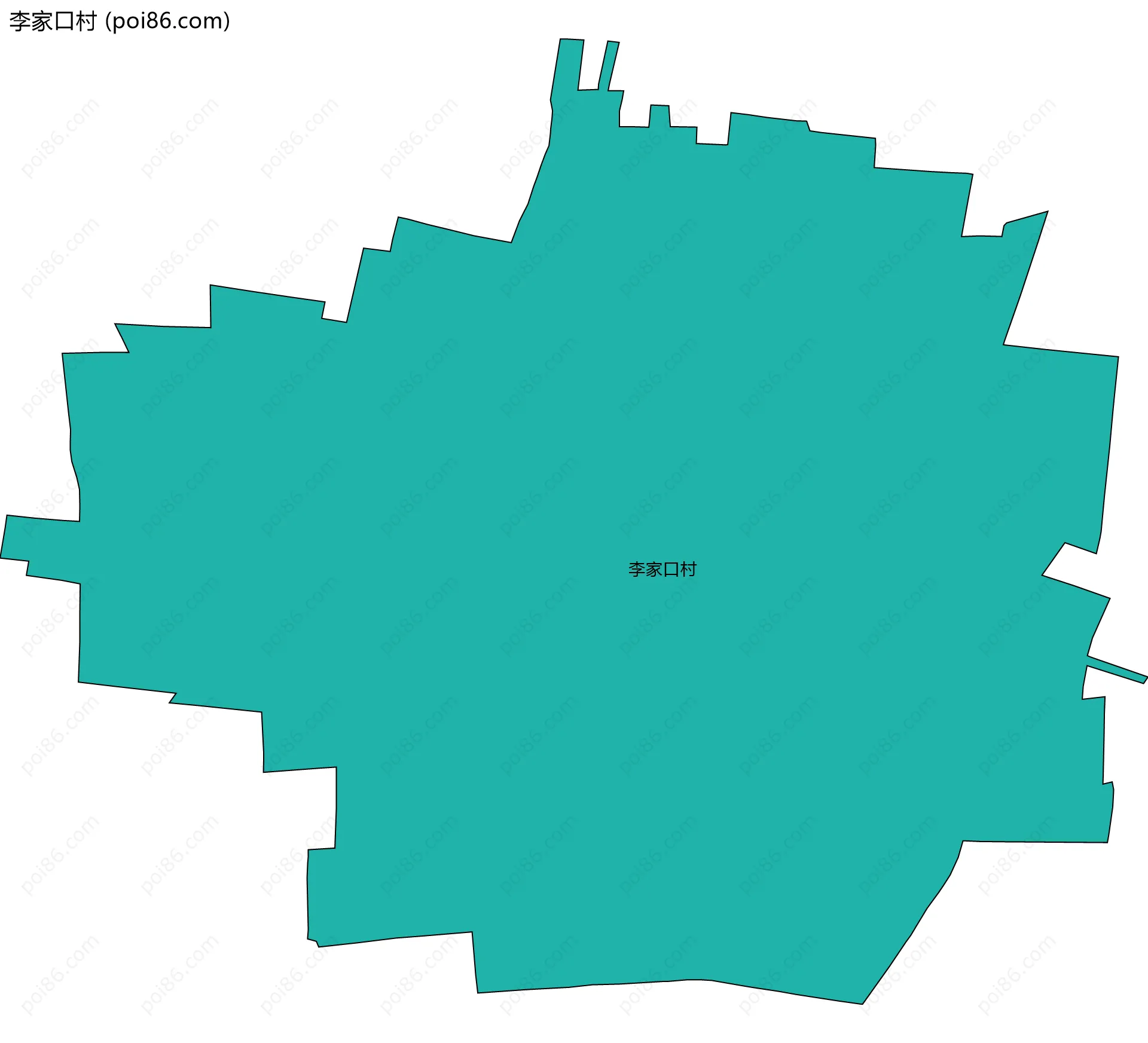 李家口村边界地图