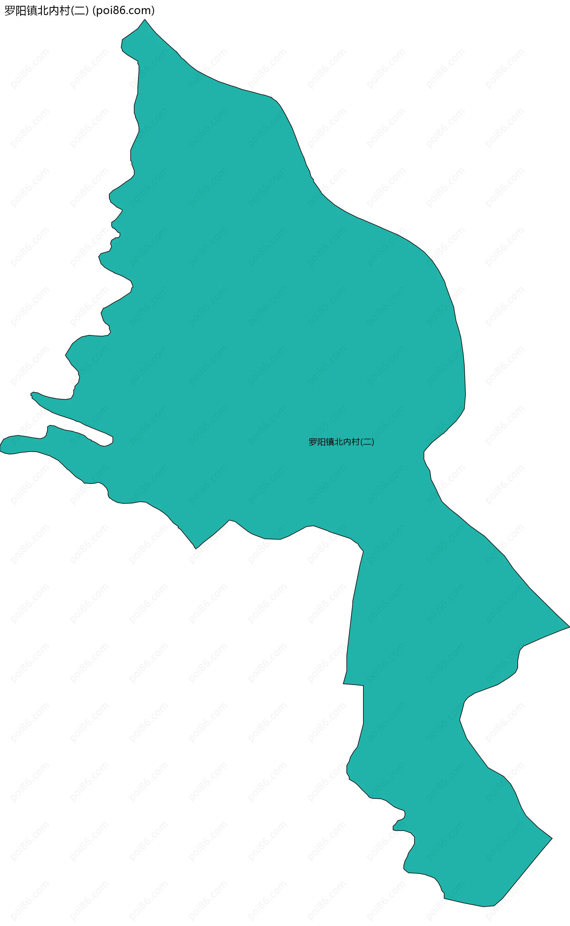 罗阳镇北内村(二)边界地图
